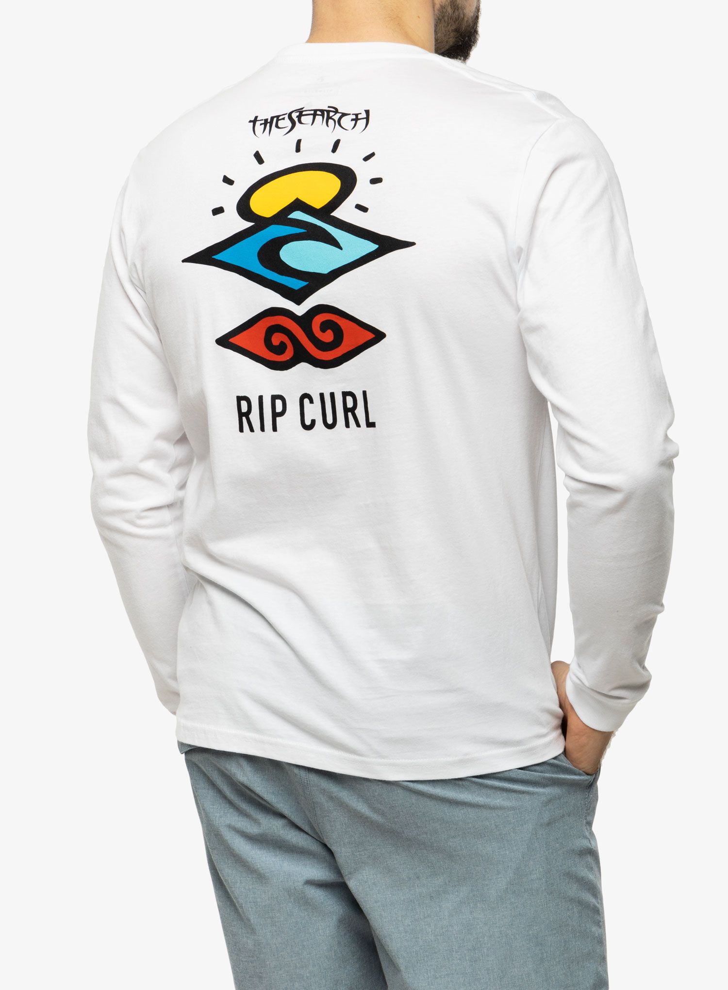 Longsleeve Rip Curl Search Icon L/S Tee - white