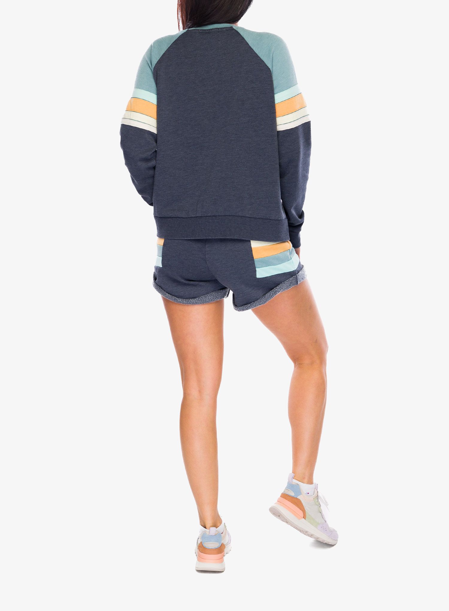 Dámská mikina bez kapuce Rip Curl Surf Revival Raglan Crew - dark navy