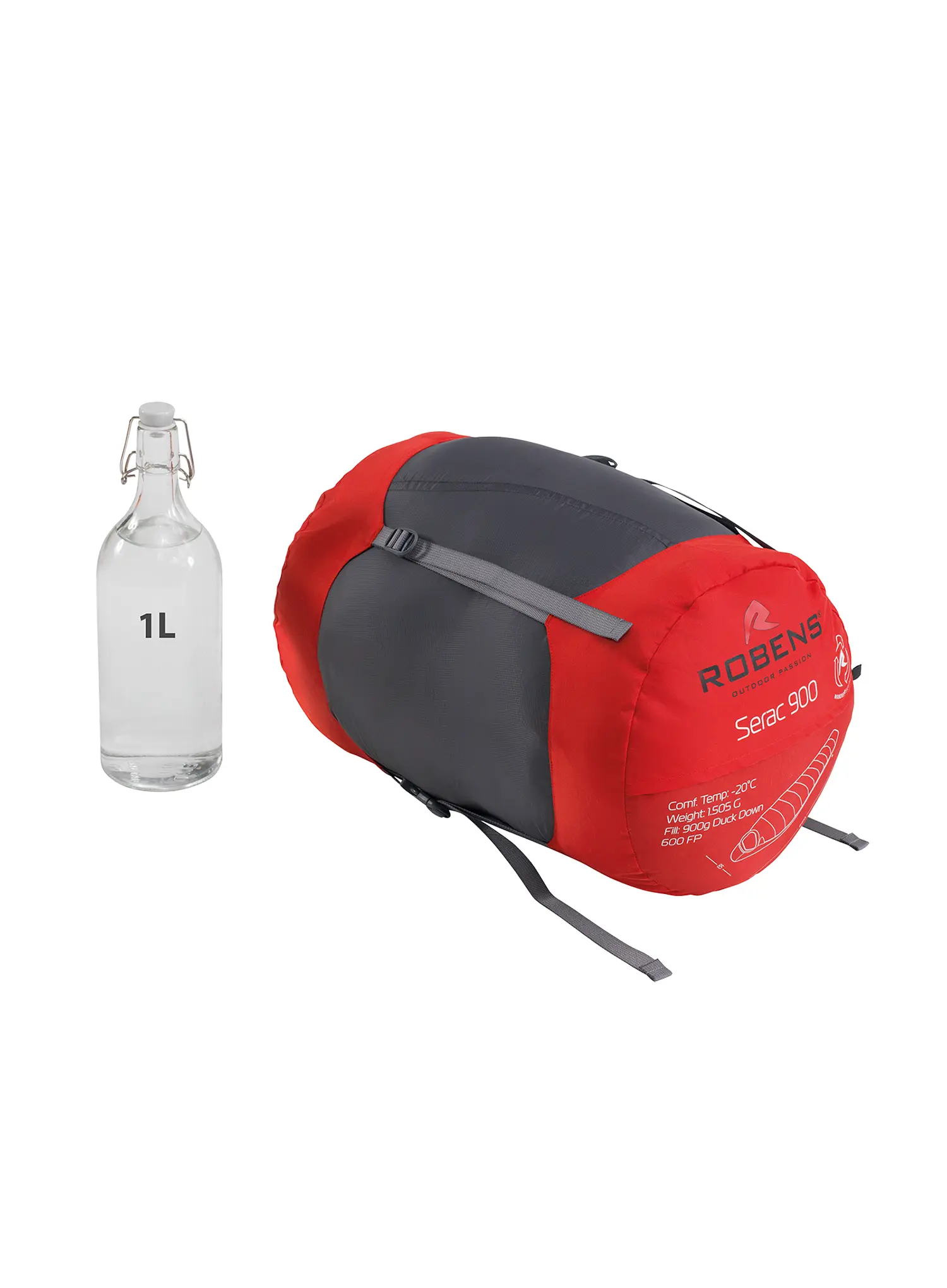 Péřový spacák Robens Serac 900 -20C (195 cm) - black