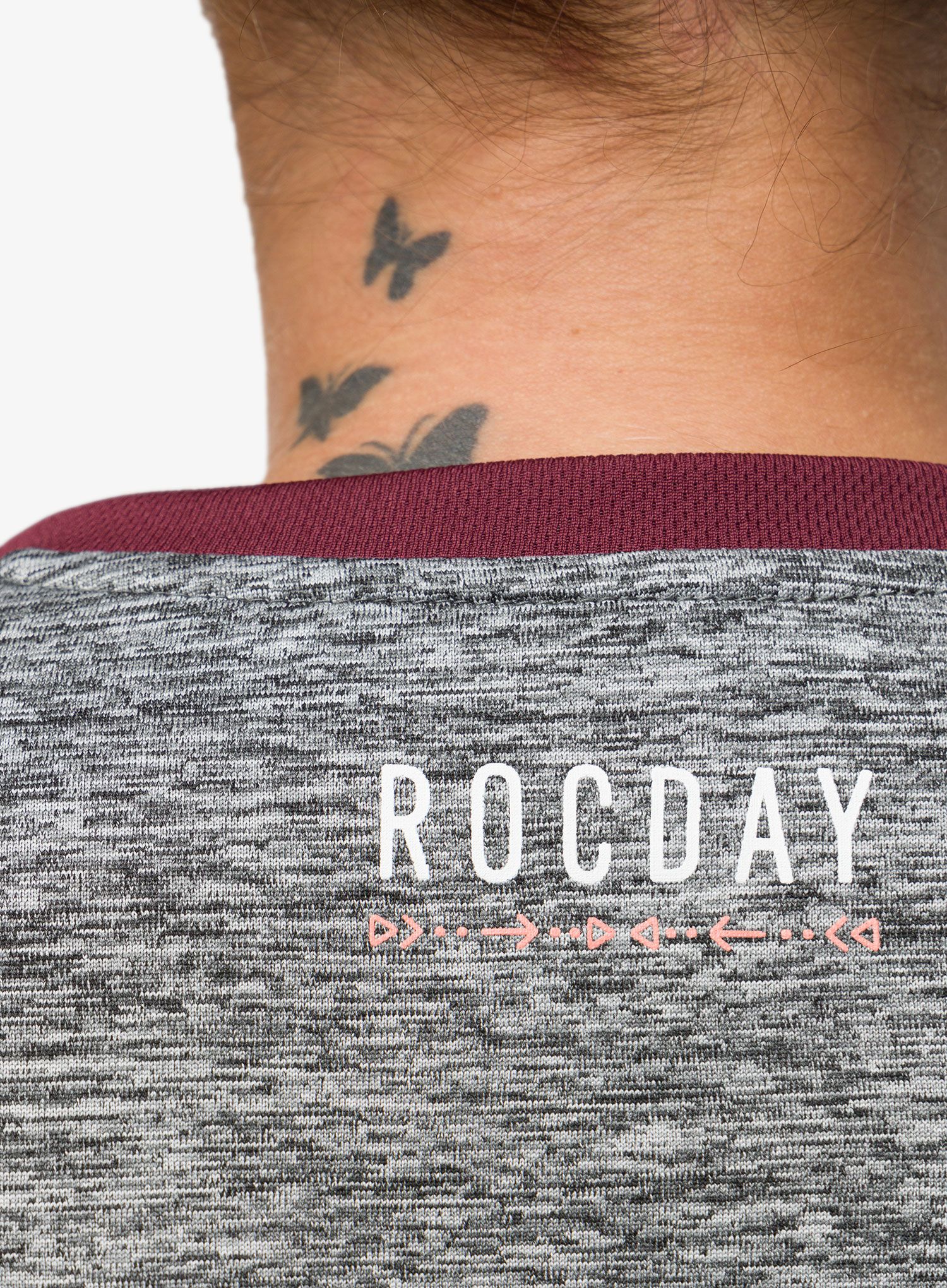 Cyklistická mikina dámská Rocday Camber - melange/burgundy