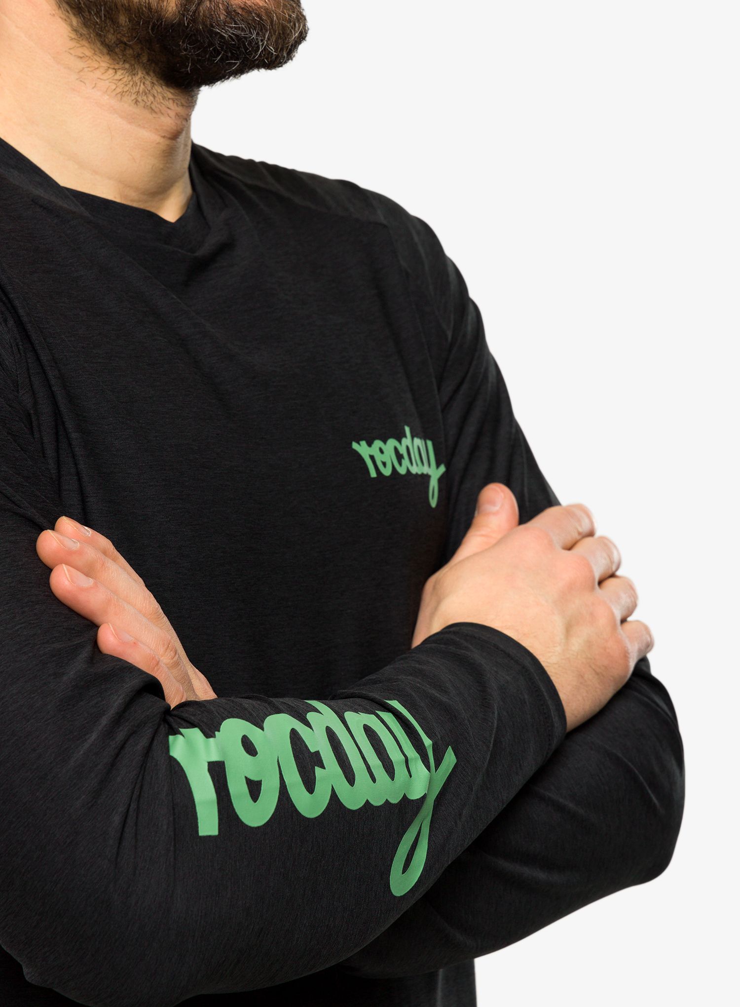 Cyklistická mikina Rocday Evo Race - black/green