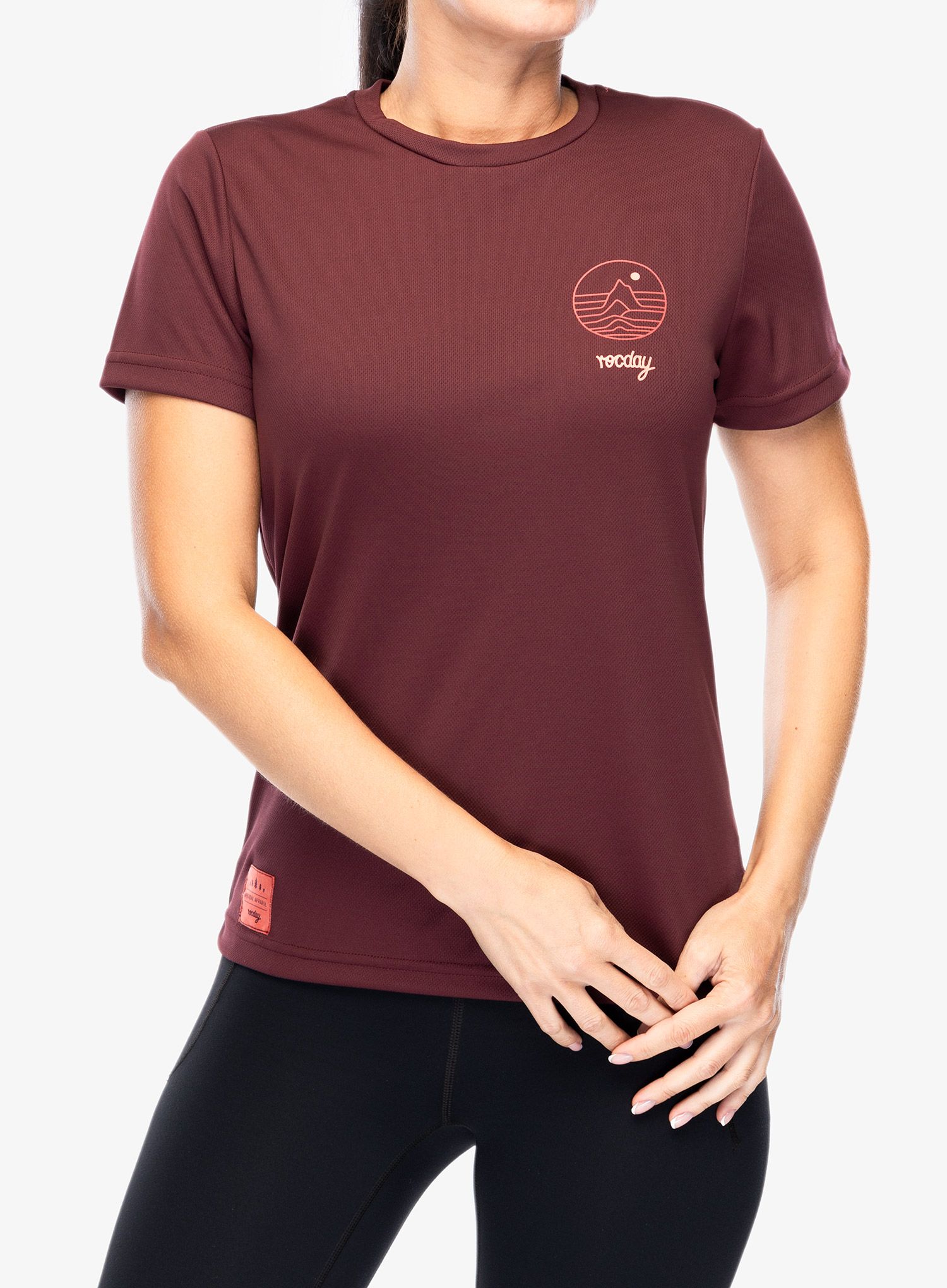 Dámské cyklistické tričko Rocday Woody - burgundy