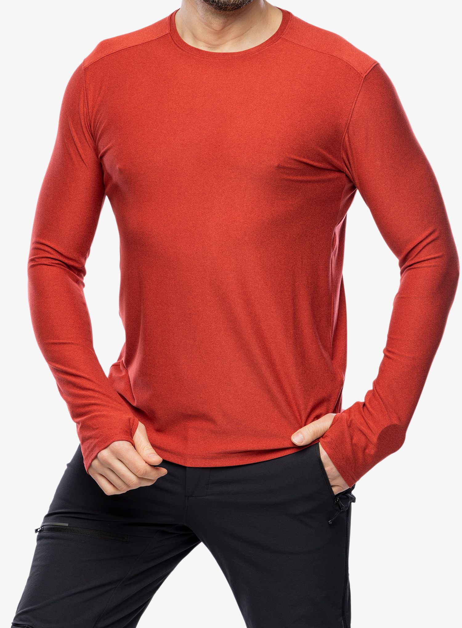 Longsleeve Royal Robbins Amp Lite Crew L/S - brick red htr