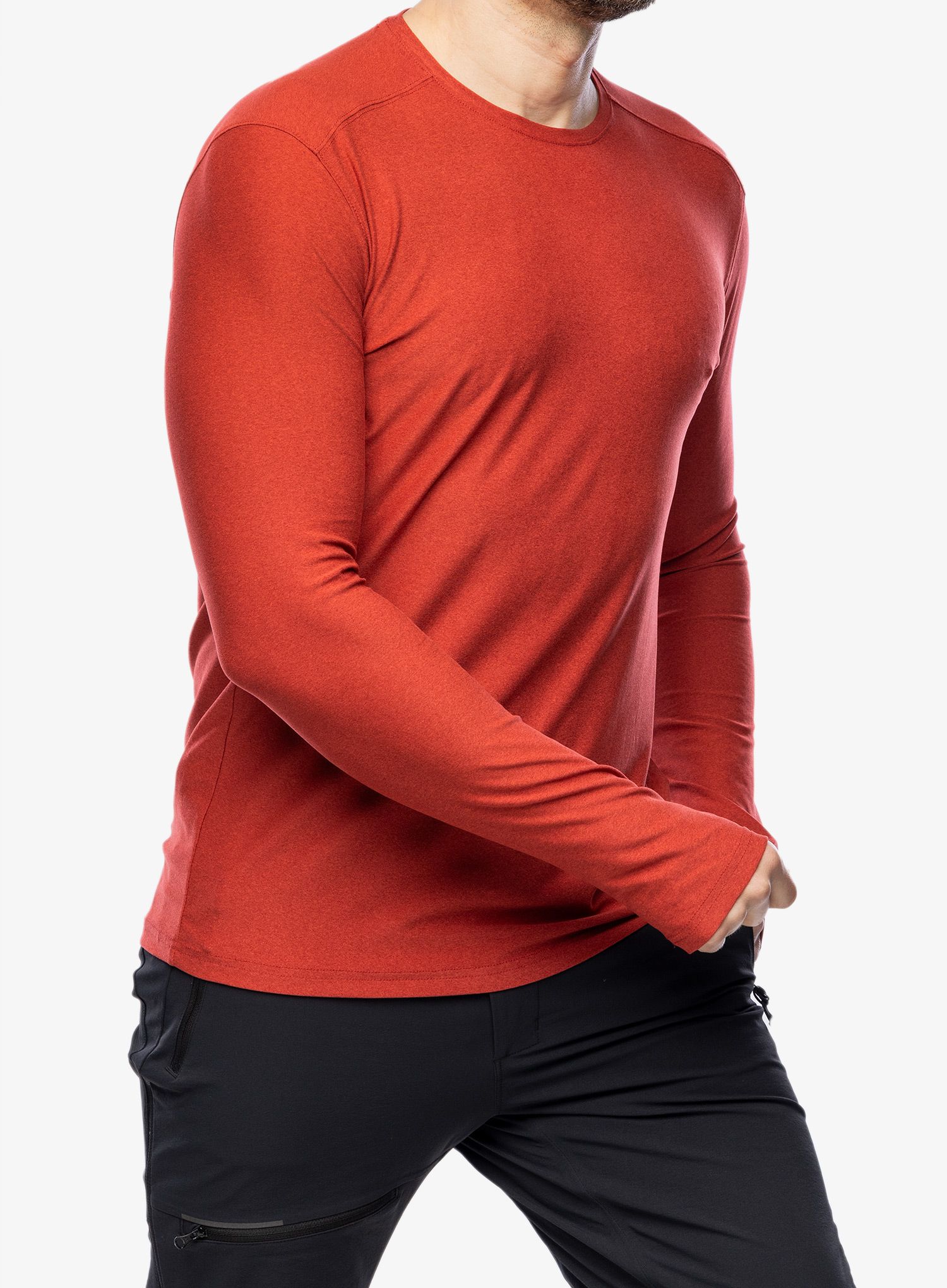 Longsleeve Royal Robbins Amp Lite Crew L/S - brick red htr