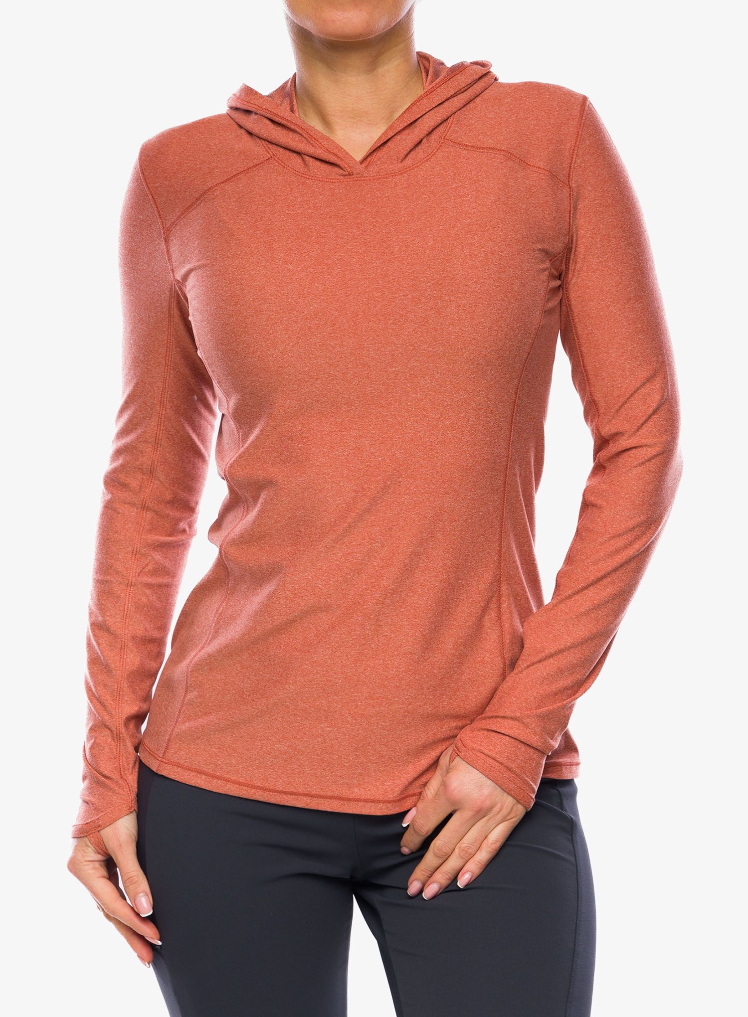 Dámská mikina Royal Robbins Amp Lite Hoodie - baked clay htr