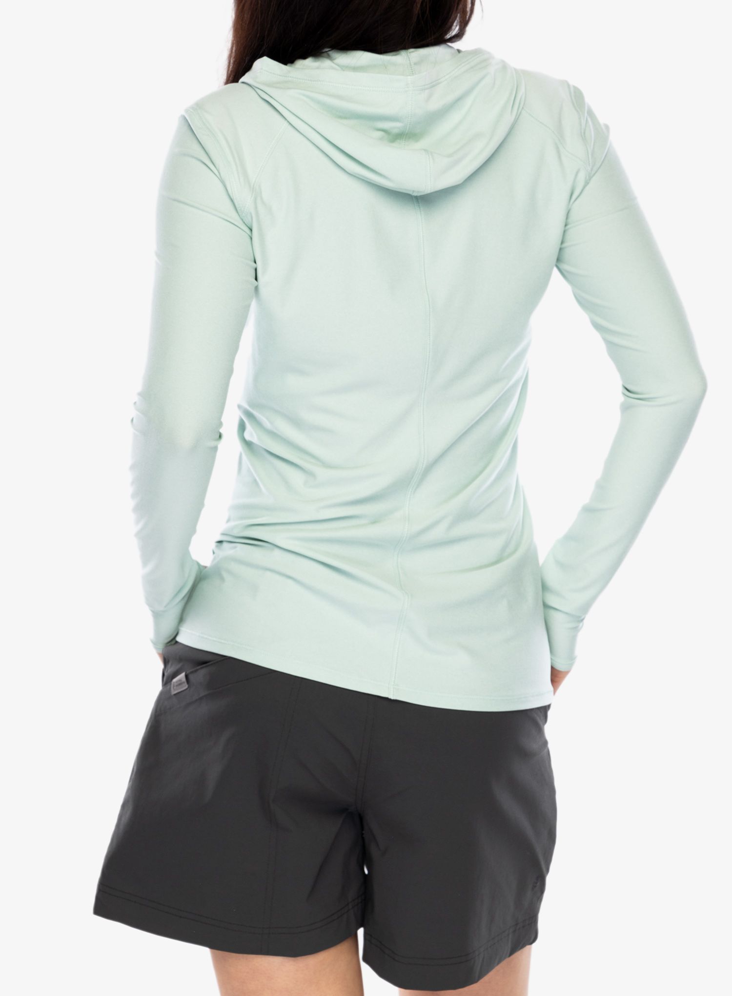 Dámská mikina s kapucí Royal Robbins Amp Lite Hoodie - surf spray htr