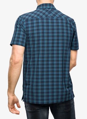Košile Royal Robbins Amp Lite Plaid SS - dp blue cloverdale pld
