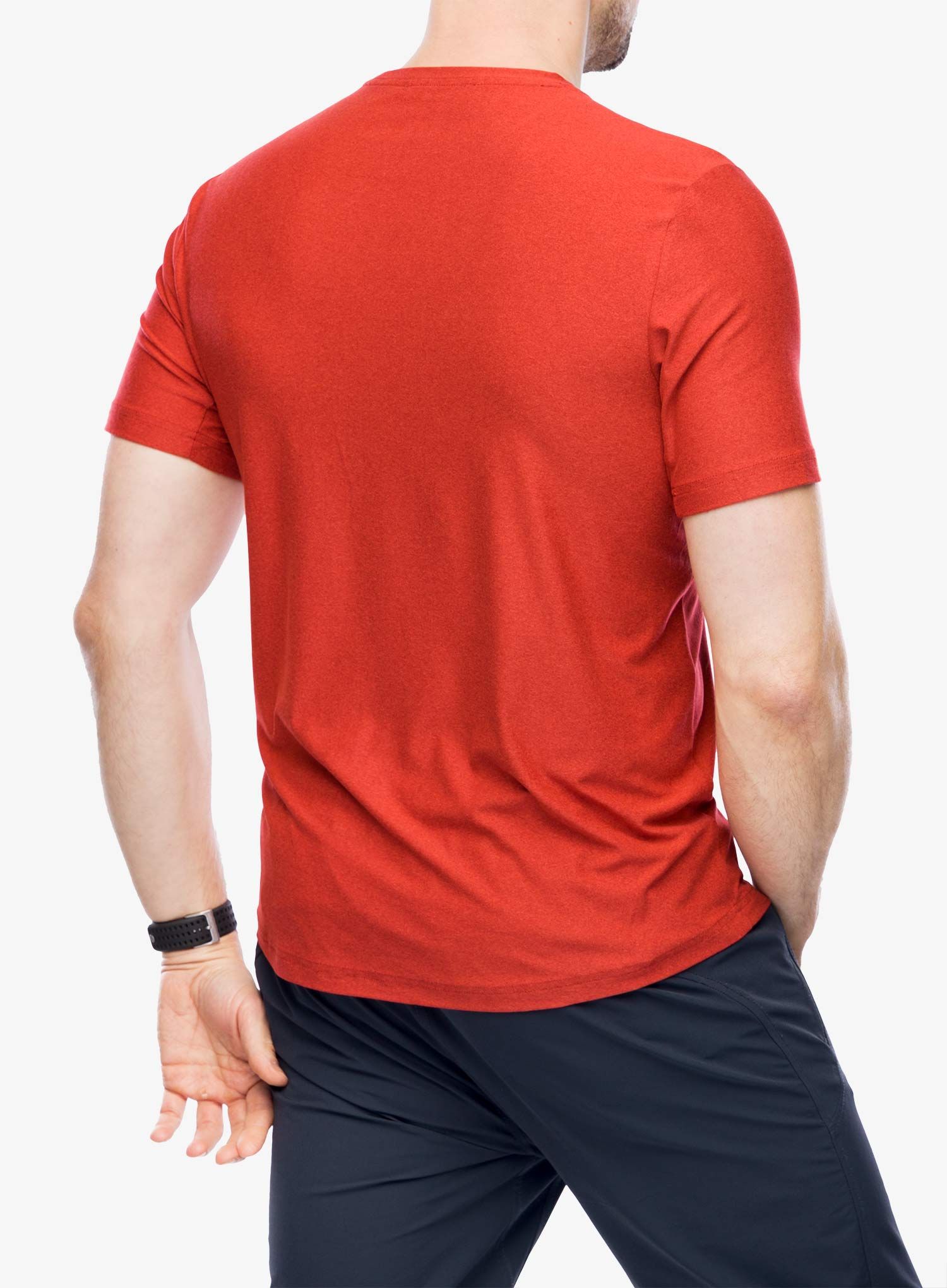Rychleschnoucí triko Royal Robbins Amp Lite Tee - brick red htr
