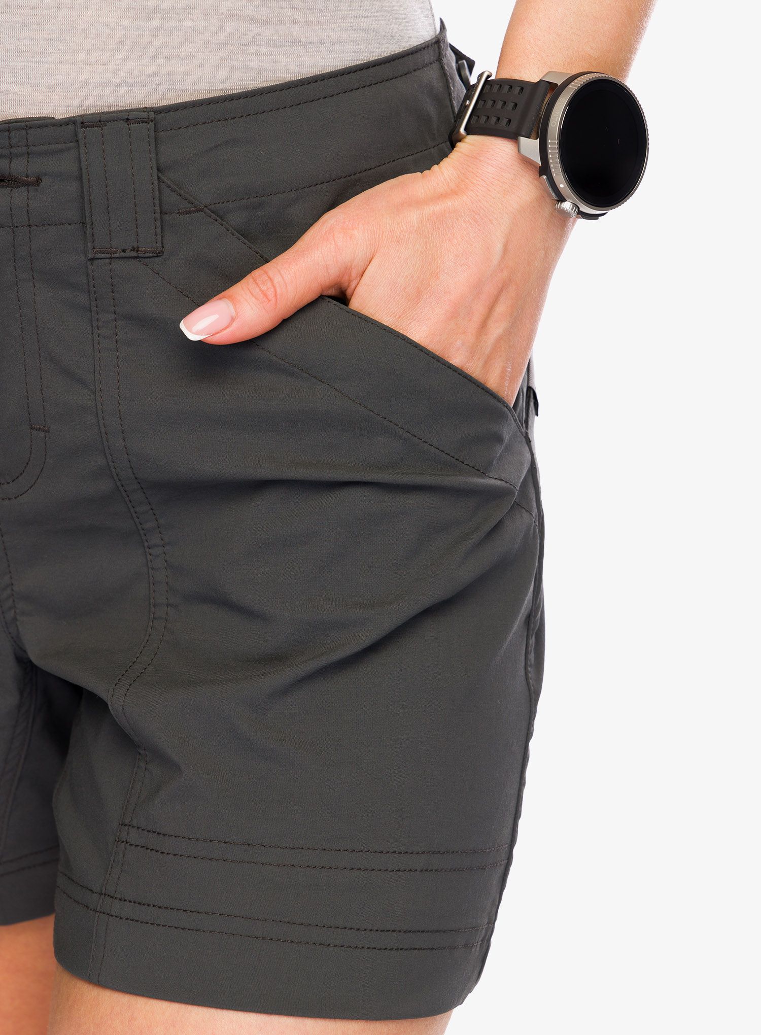 Kraťasy dámské Royal Robbins Backcountry Pro II Short - charcoal