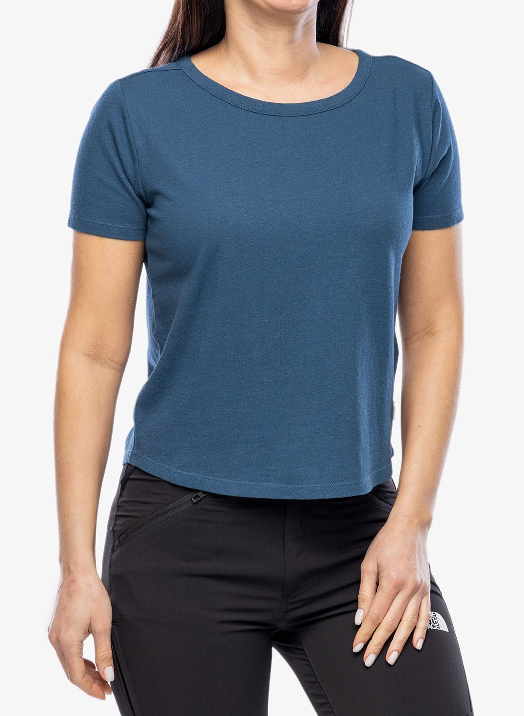 Bavlněné tričko dámské Royal Robbins Basecamp Boxy Tee - blue teal