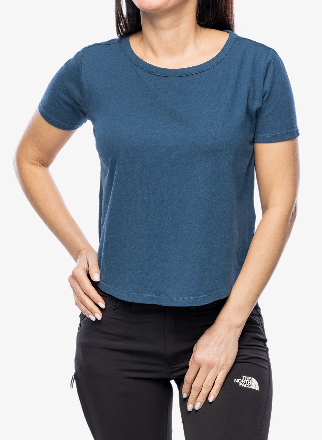 Bavlněné tričko dámské Royal Robbins Basecamp Boxy Tee - blue teal