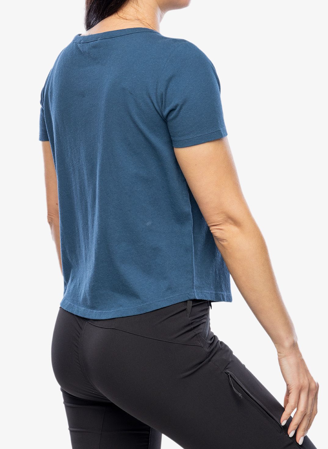 Bavlněné tričko dámské Royal Robbins Basecamp Boxy Tee - blue teal