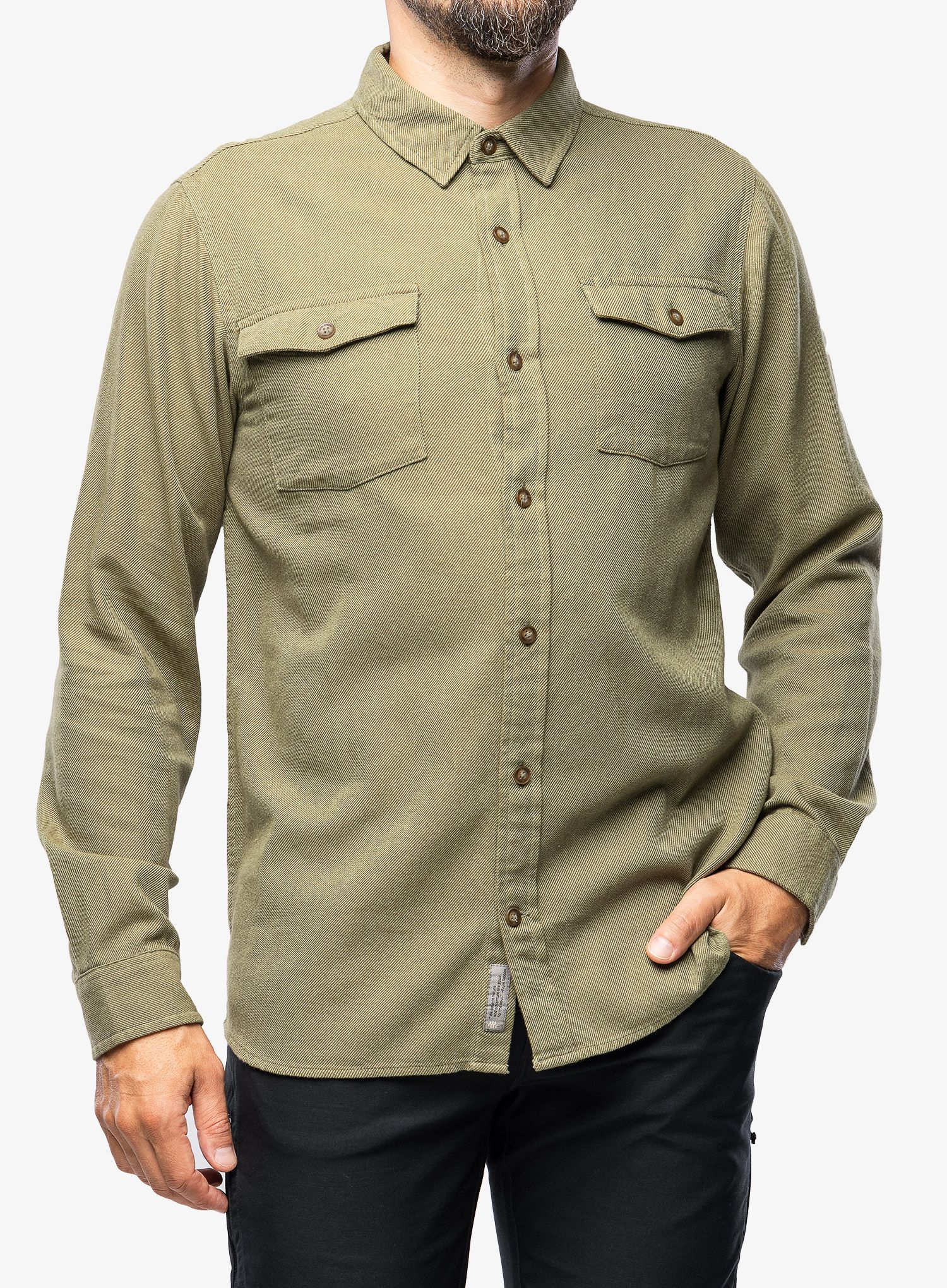Košile Royal Robbins Bristol Cotton Twill LS - dark olive