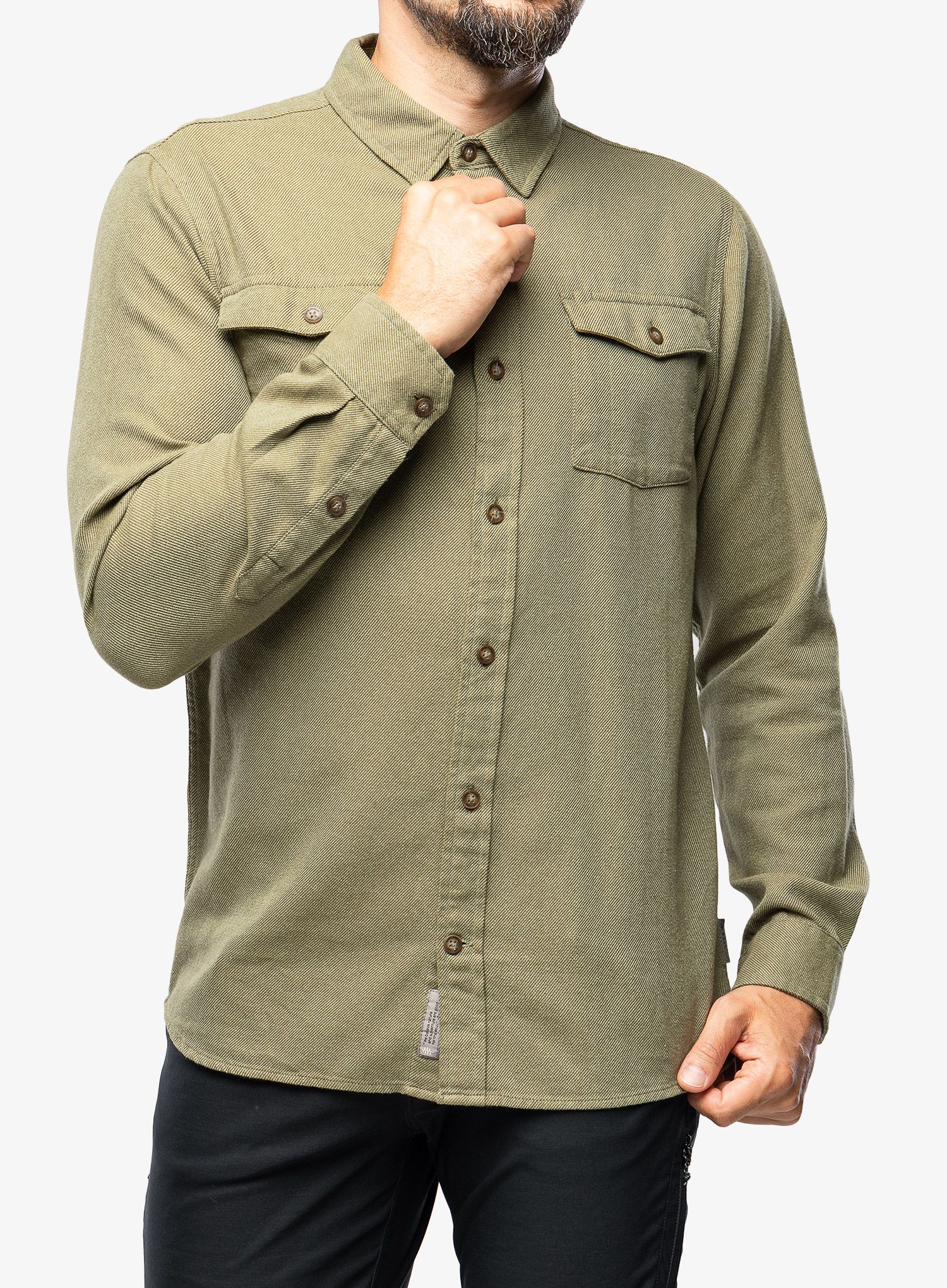 Košile Royal Robbins Bristol Cotton Twill LS - dark olive