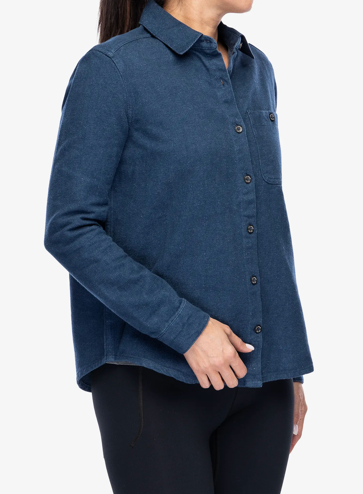 Dámská turistická košile Royal Robbins Clouds Rest Hemp LS - deep blue htr