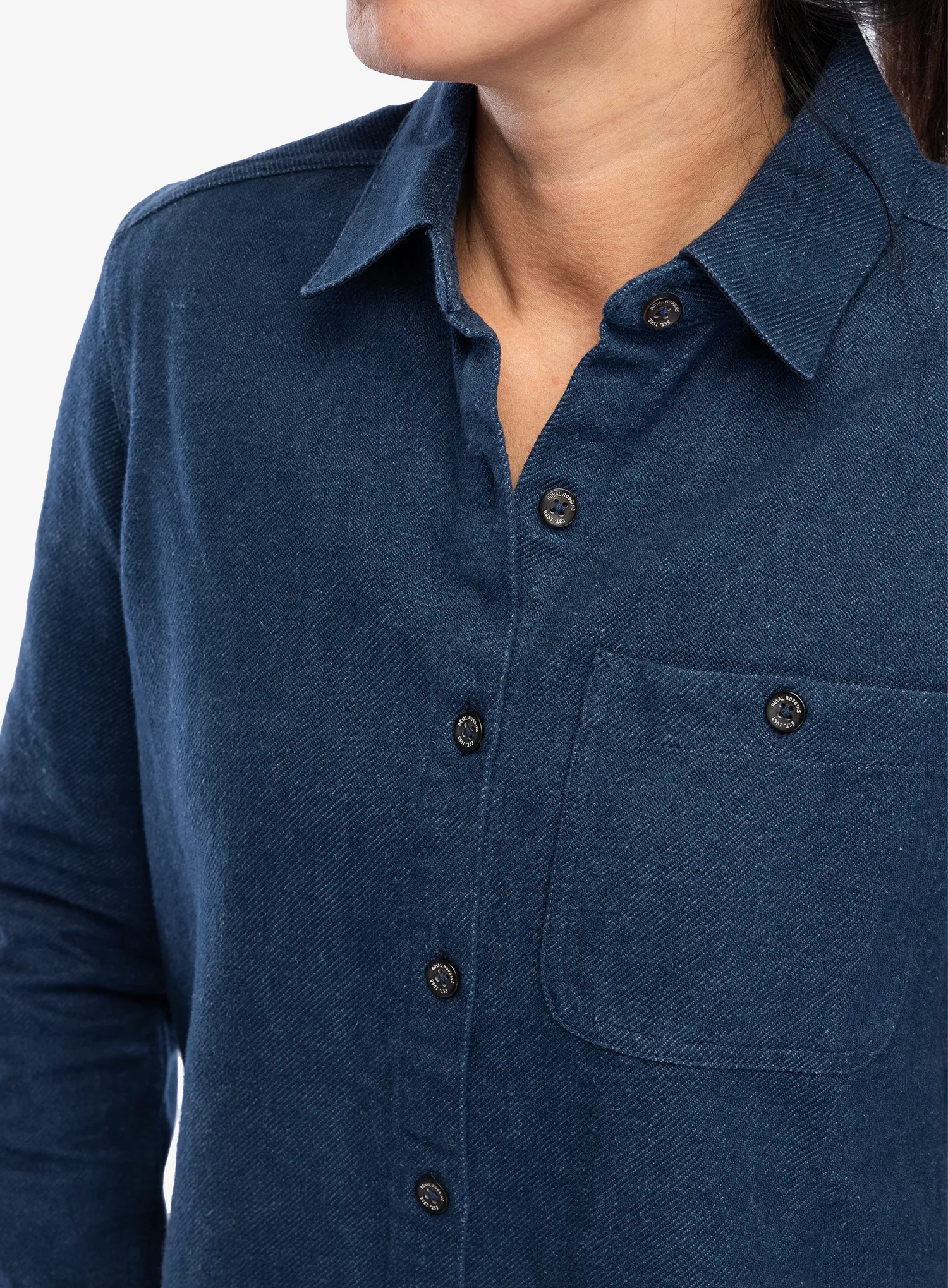 Dámská turistická košile Royal Robbins Clouds Rest Hemp LS - deep blue htr
