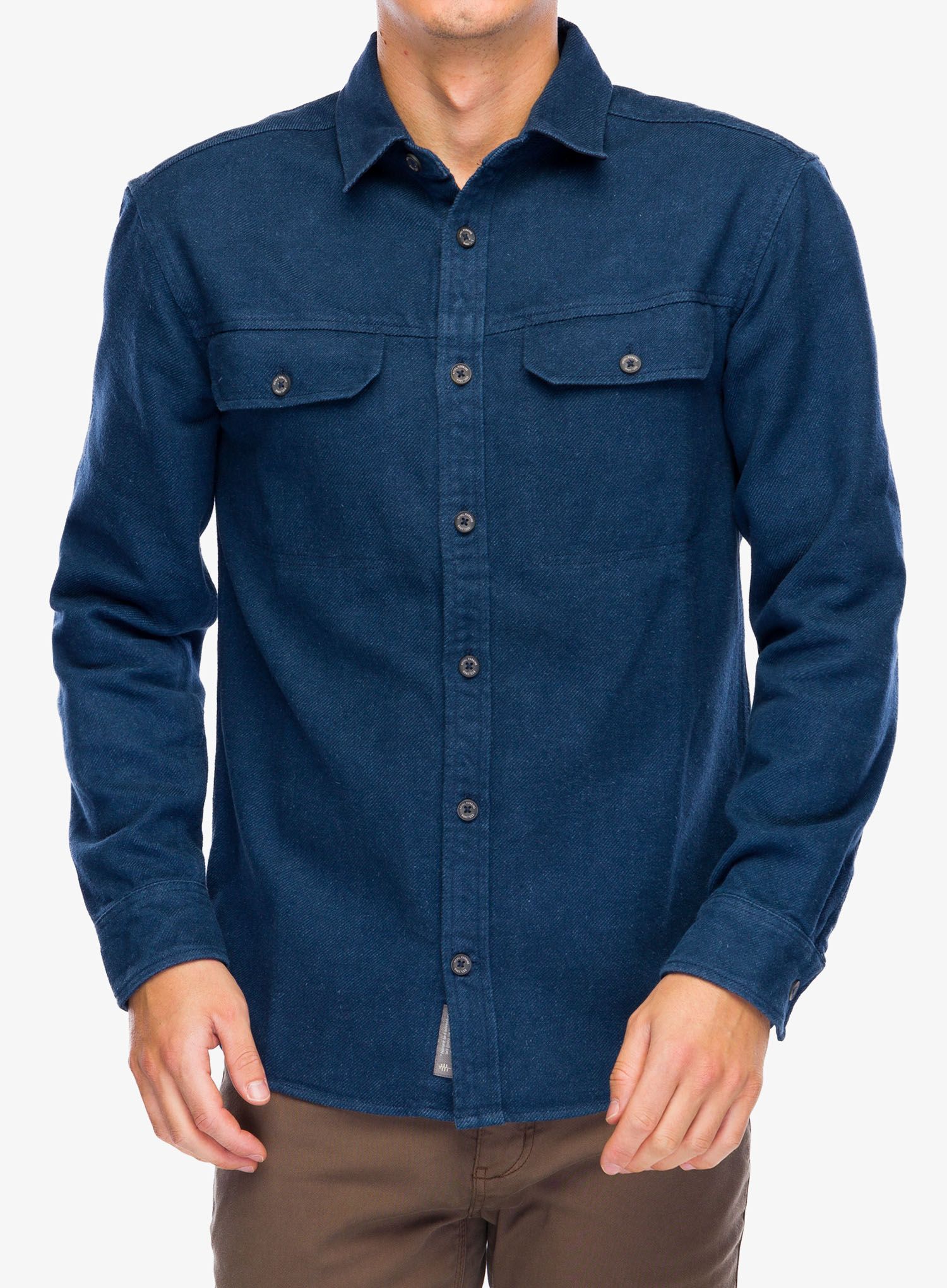 Turistická košile Royal Robbins Clouds Rest Hemp LS - deep blue htr