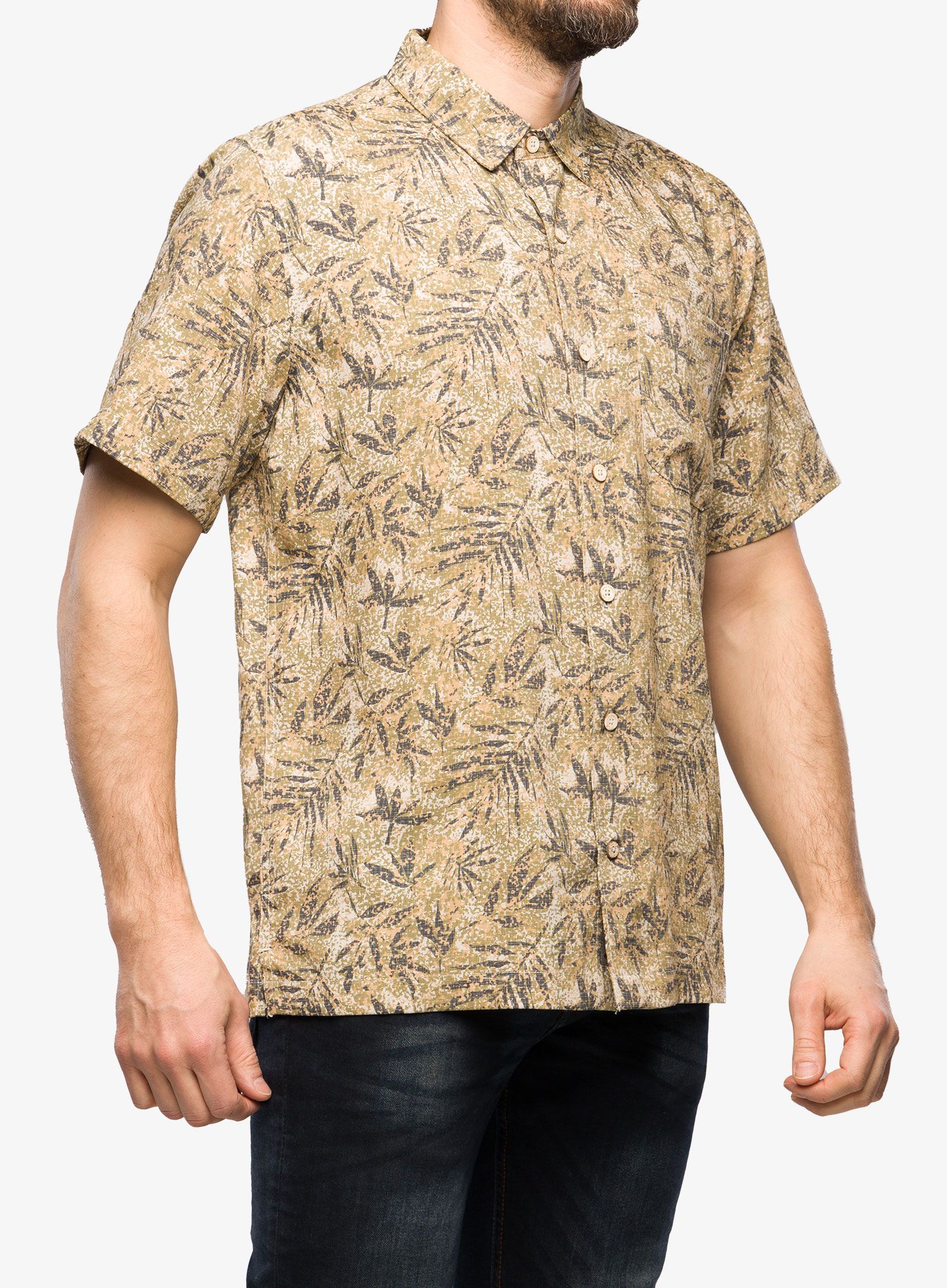 Košile Royal Robbins Comino Leaf S/S - forest roble pt