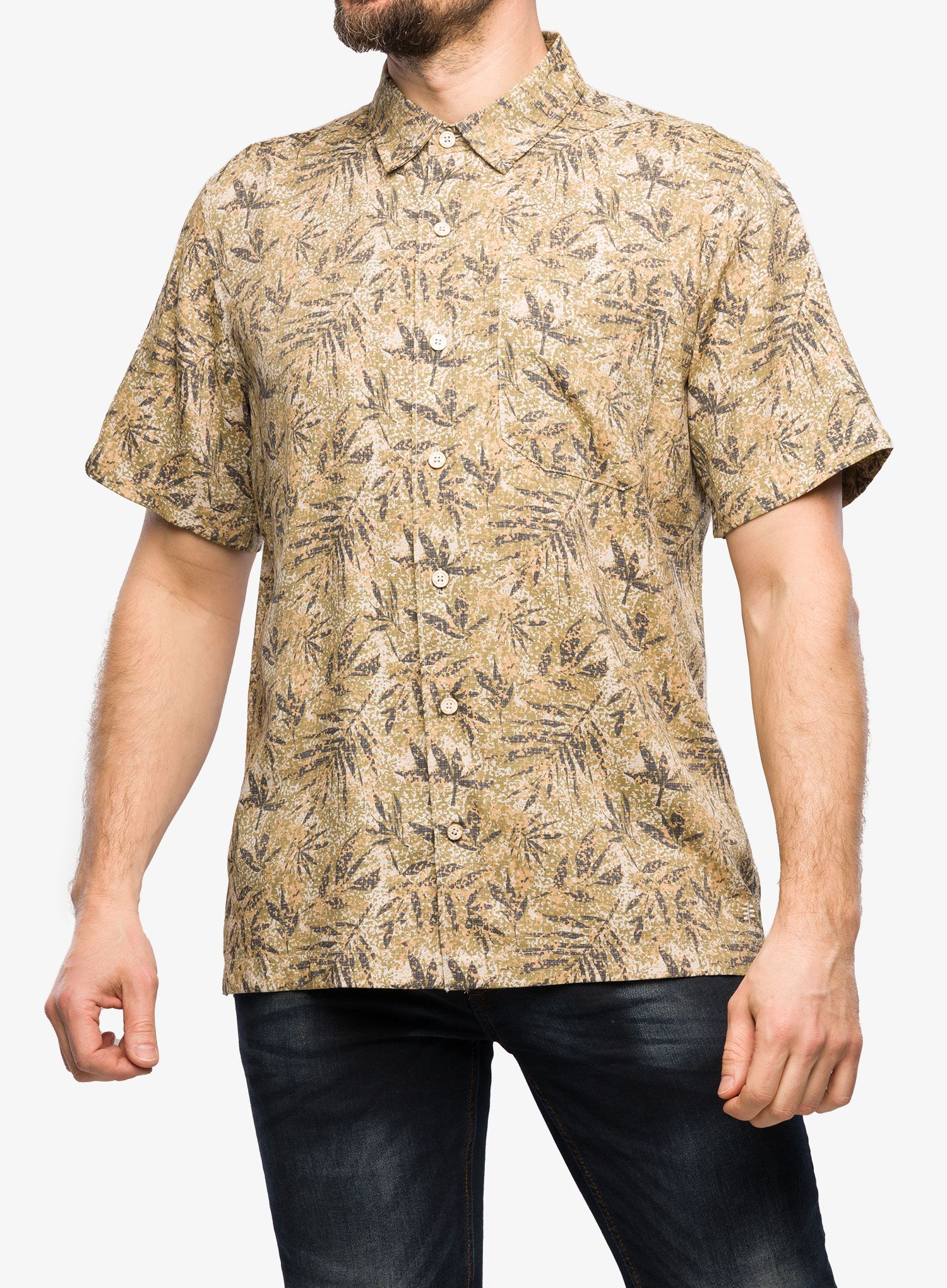 Košile Royal Robbins Comino Leaf S/S - forest roble pt