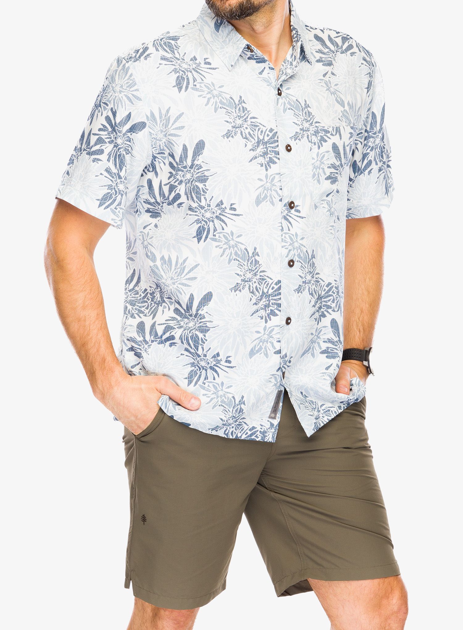 Košile Royal Robbins Comino Leaf S/S - sea bonsall pt