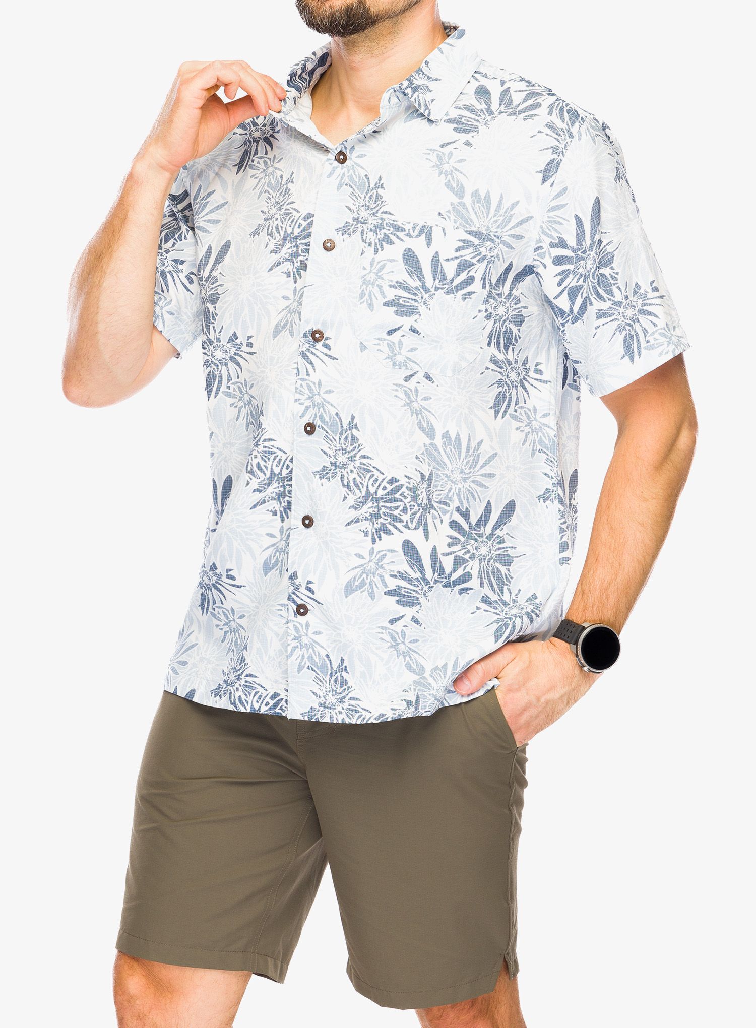 Košile Royal Robbins Comino Leaf S/S - sea bonsall pt