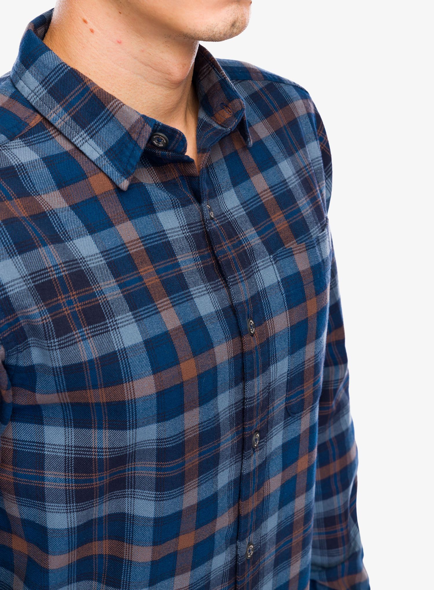 Turistická košile Royal Robbins Lieback Organic Cotton Flannel LS - bistre tahoe pld