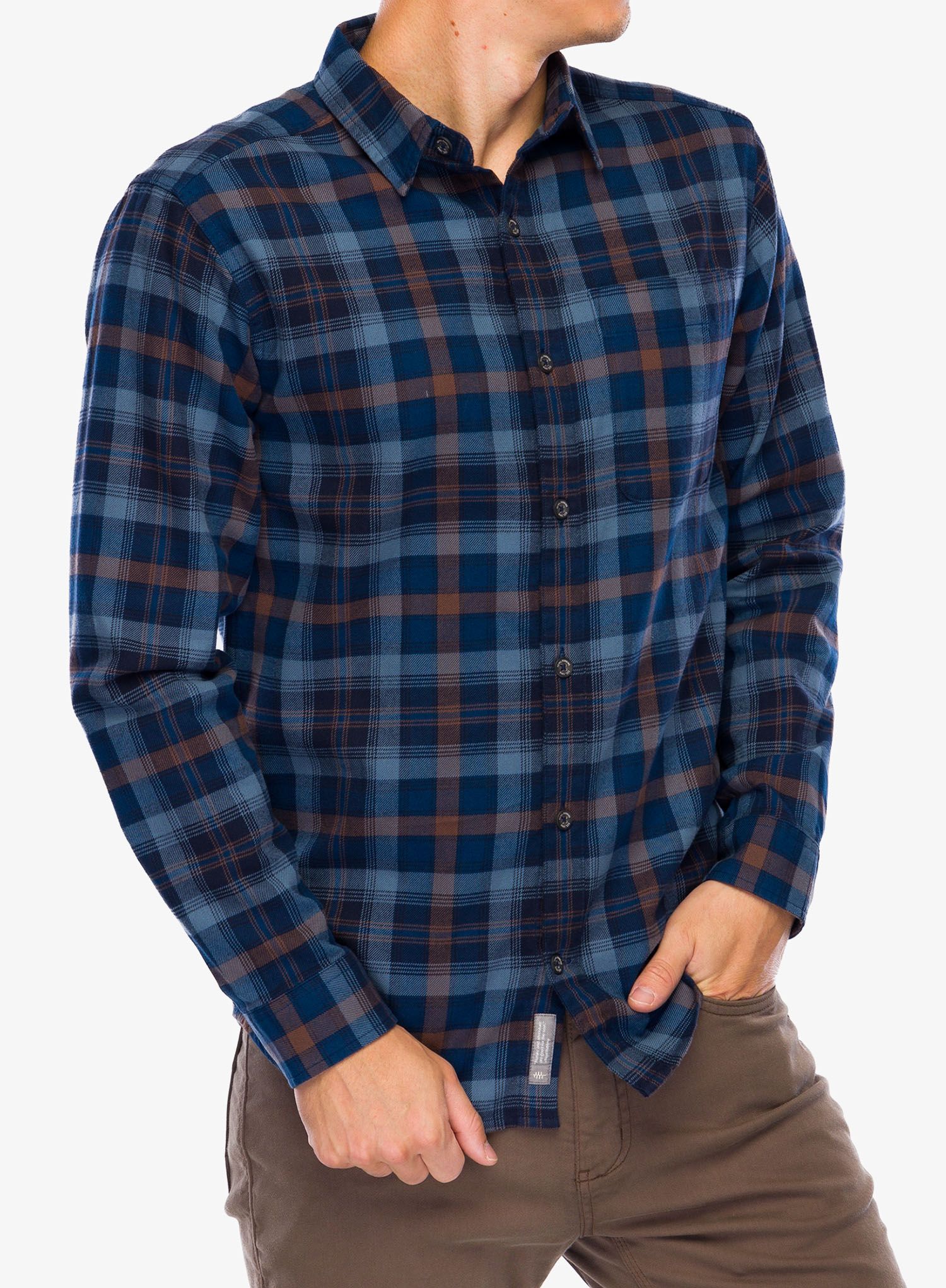 Turistická košile Royal Robbins Lieback Organic Cotton Flannel LS - bistre tahoe pld