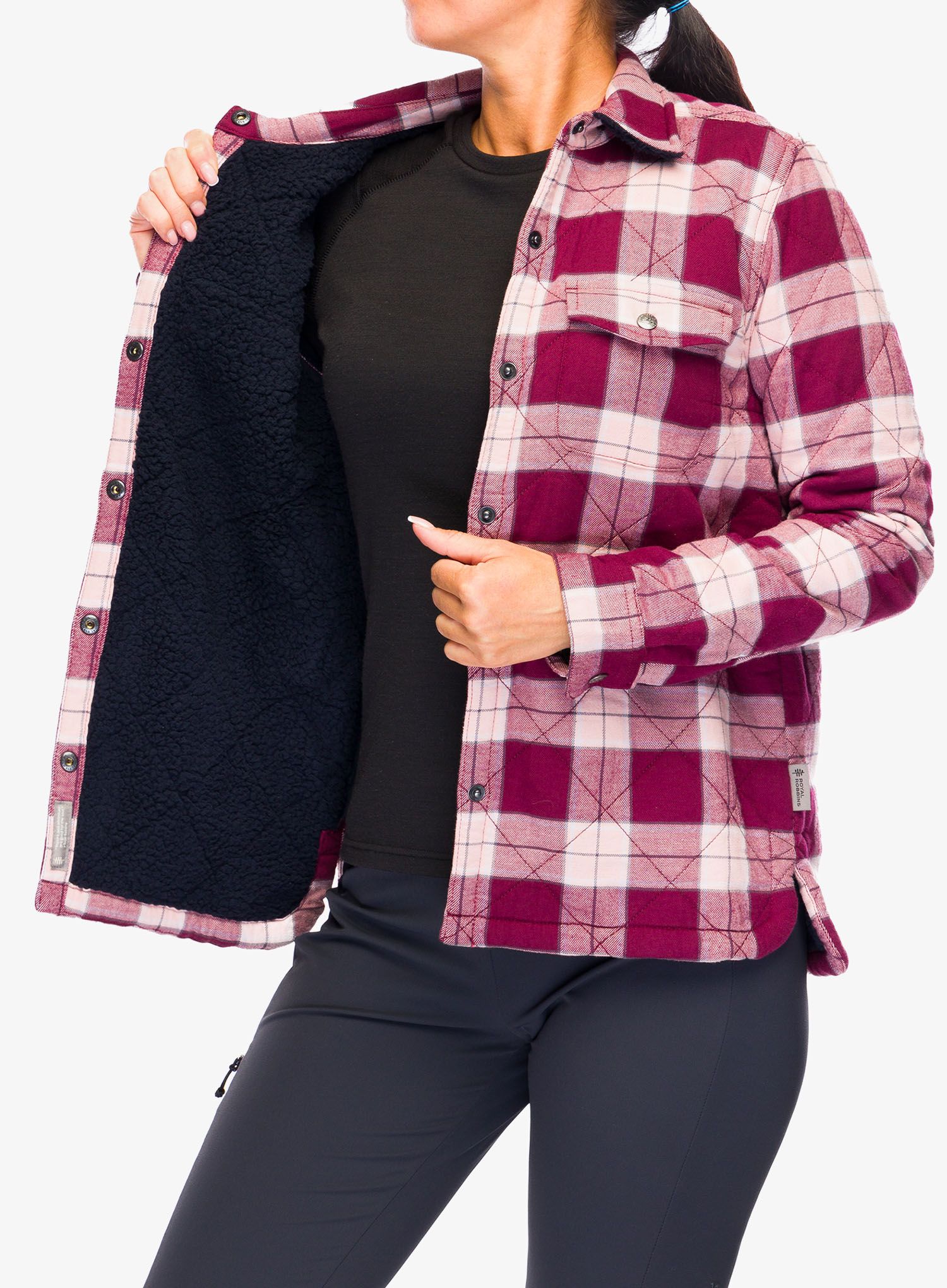 Dámská turistická košile Royal Robbins Snowcap Lined Flannel LS - burnt grape runyon pld