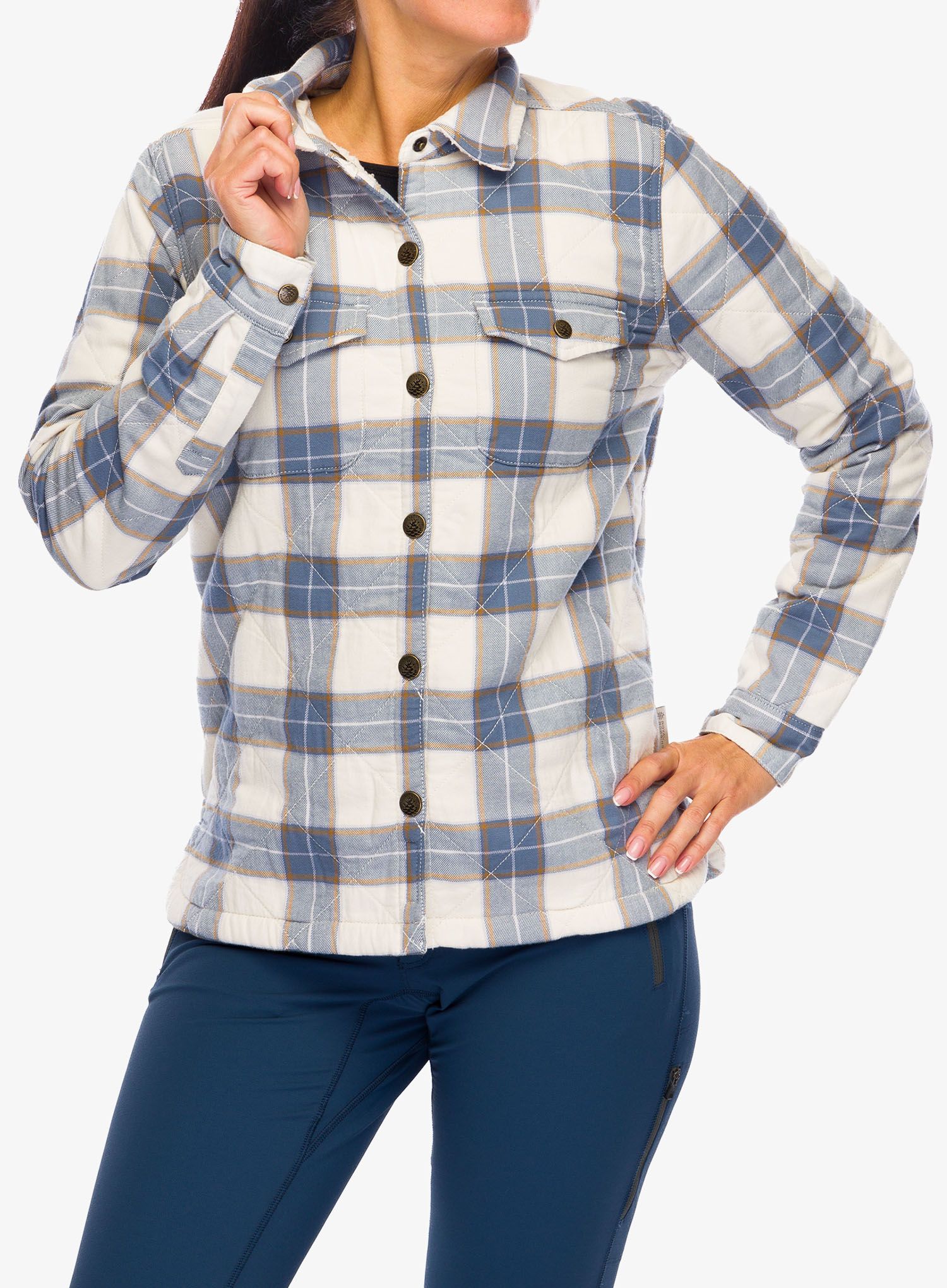 Dámská turistická košile Royal Robbins Snowcap Lined Flannel LS - chalk runyon pld