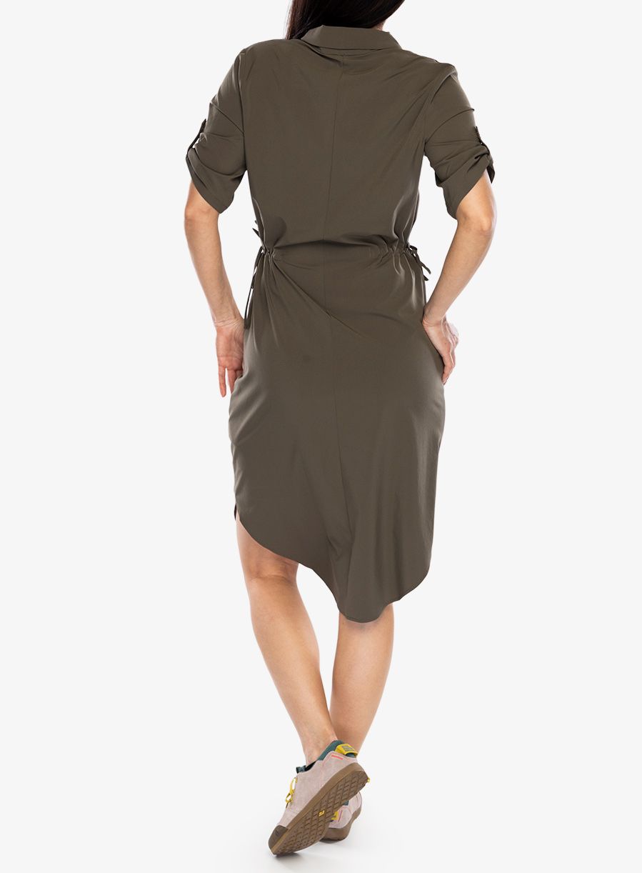 Turistické šaty Royal Robbins Spotless Traveler Dress S/S - everglade
