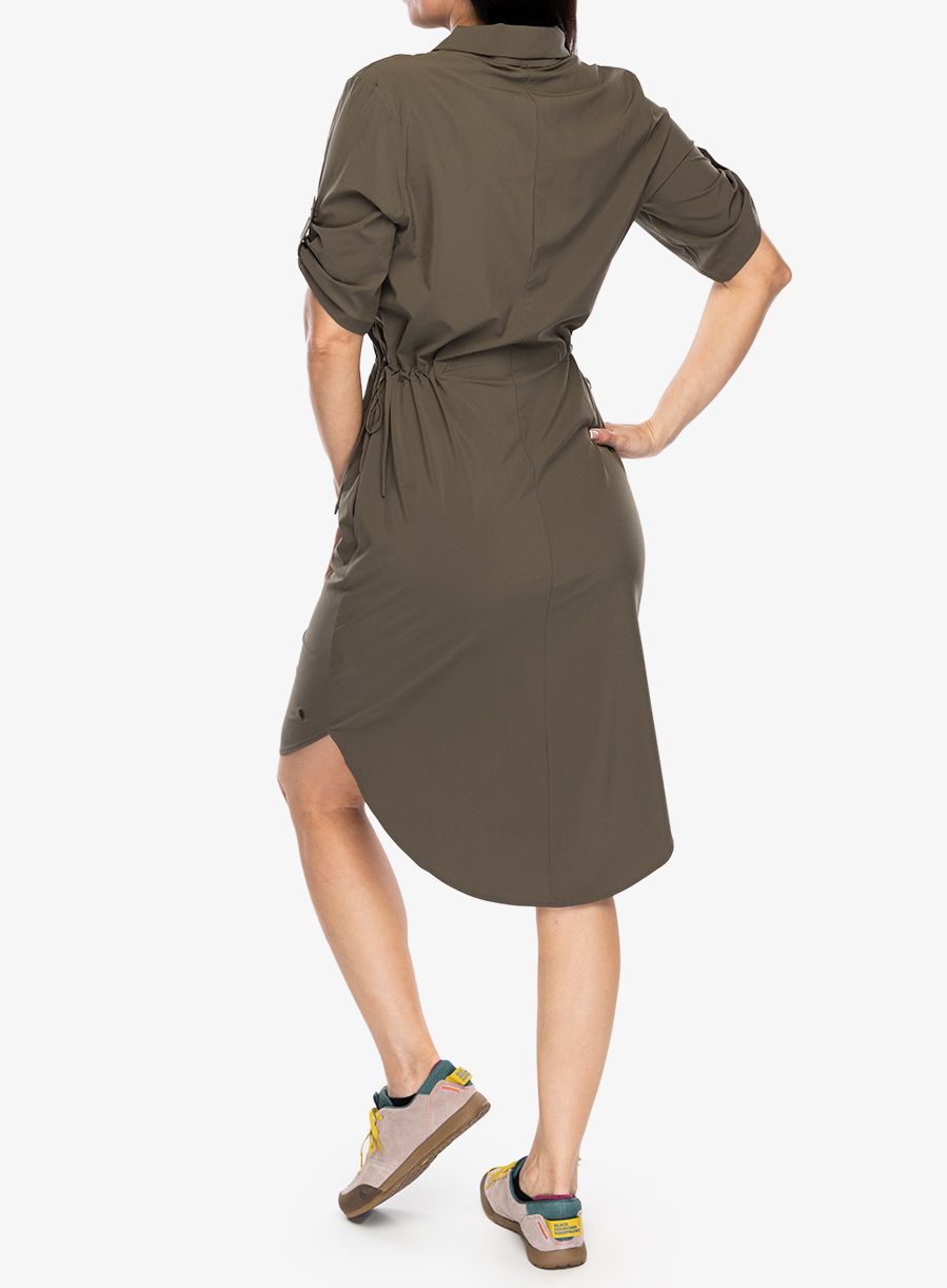Turistické šaty Royal Robbins Spotless Traveler Dress S/S - everglade