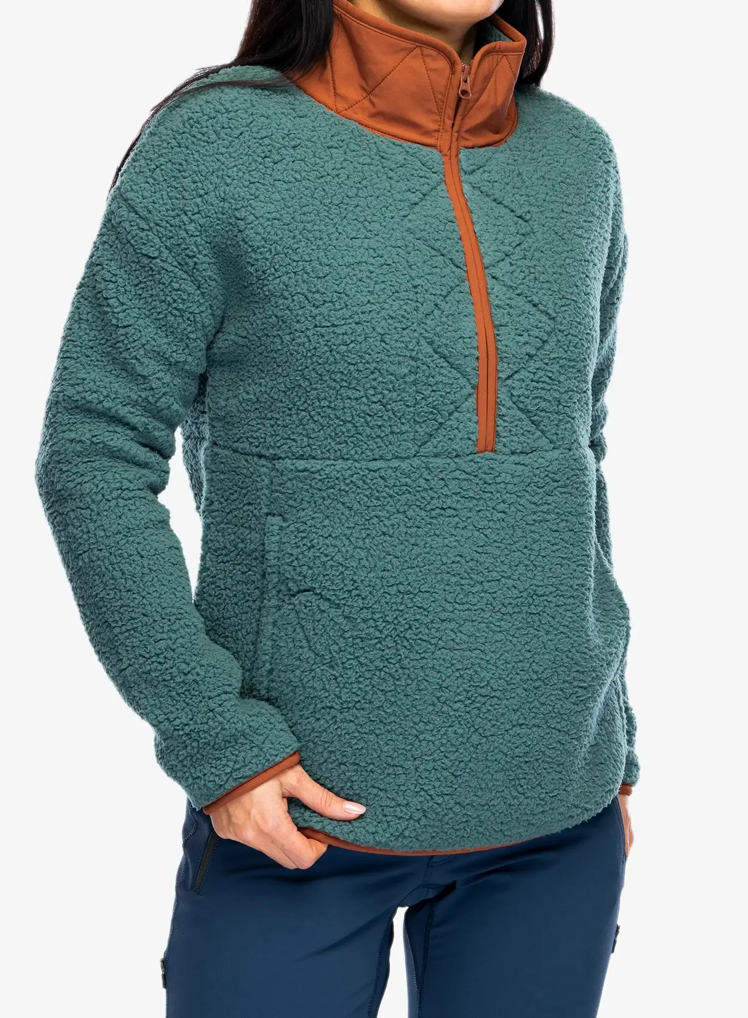 Dámská mikina Royal Robbins Urbanesque Sherpa 1/2 Zip - sea pine