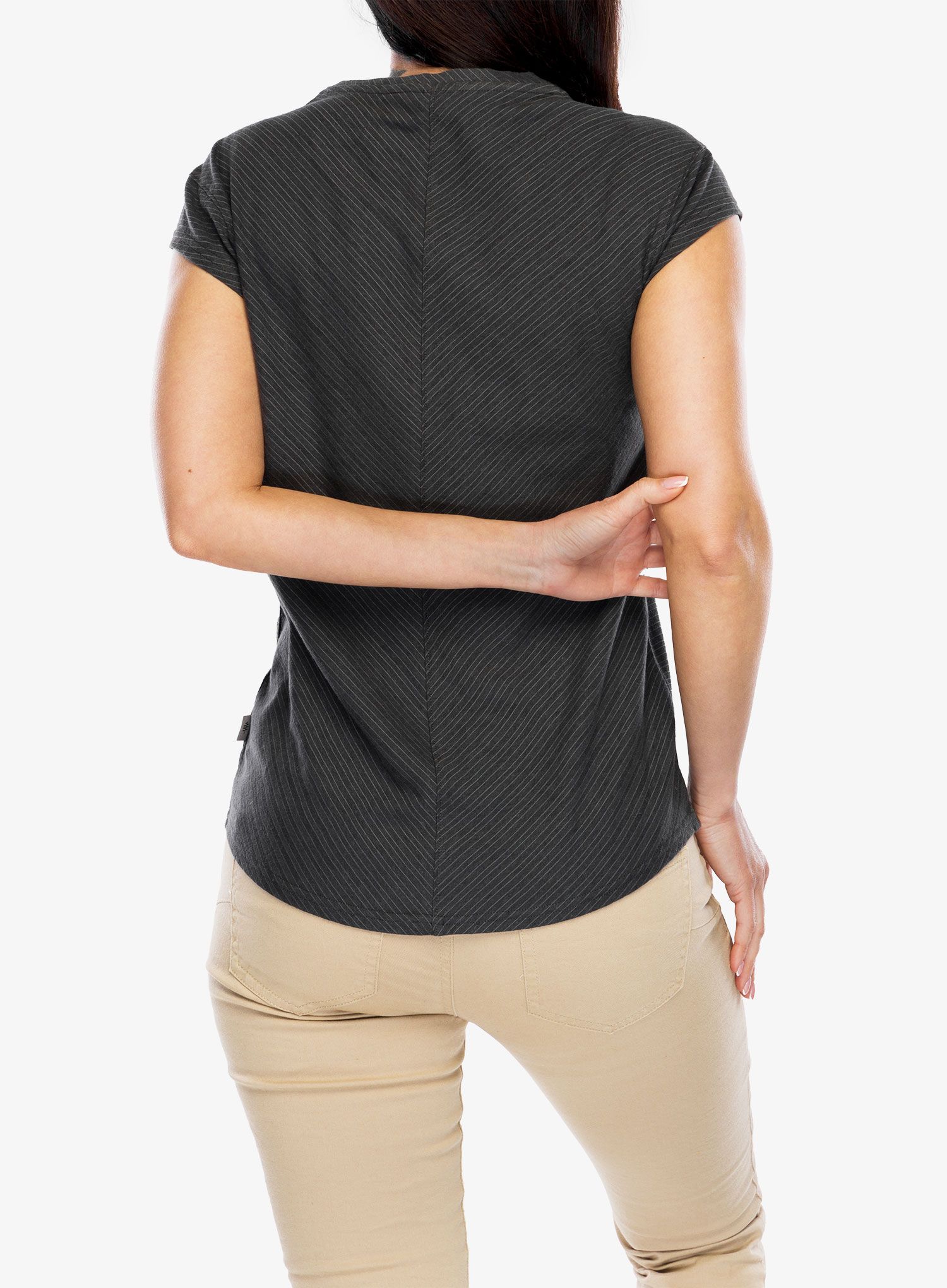 Dámské tričko Royal Robbins Vacationer V-Neck SS - asphalt str