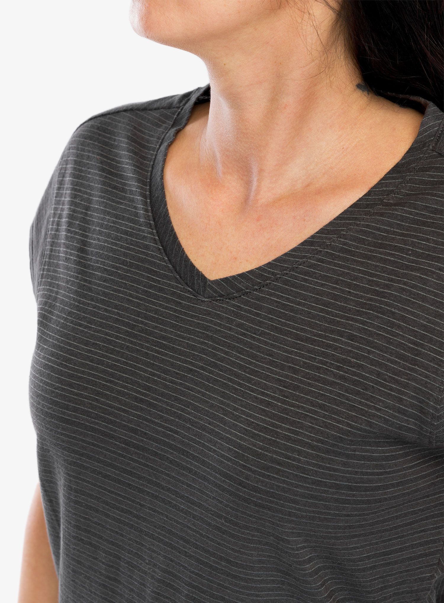 Dámské tričko Royal Robbins Vacationer V-Neck SS - asphalt str