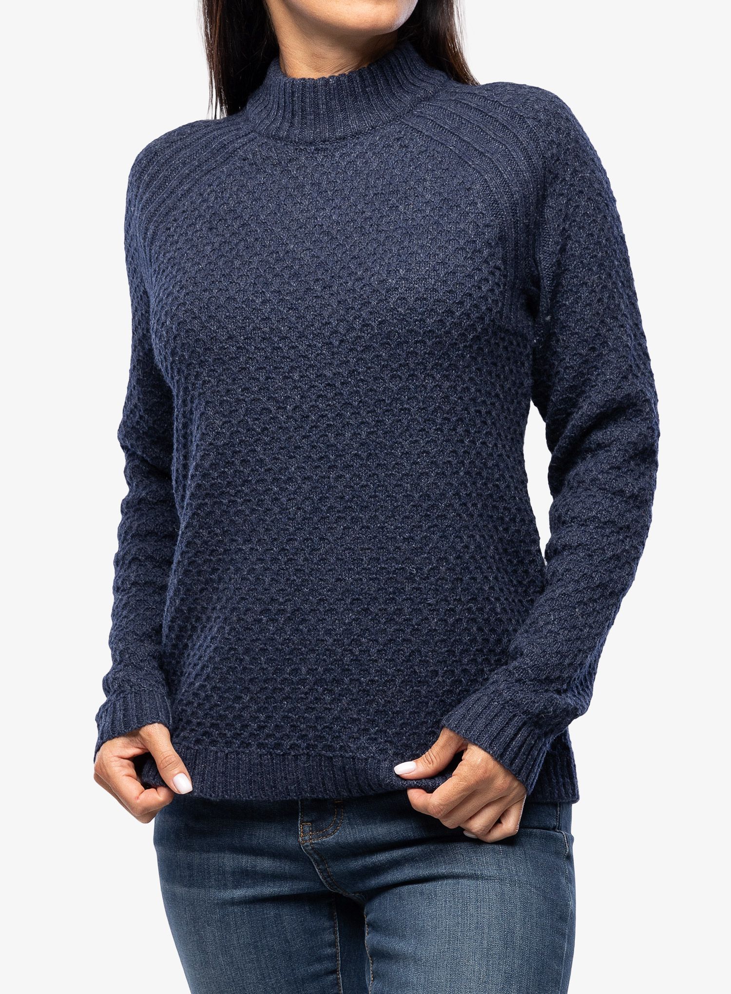 Dámský svetr Royal Robbins Westlands Chunky Mock Neck - deep blue