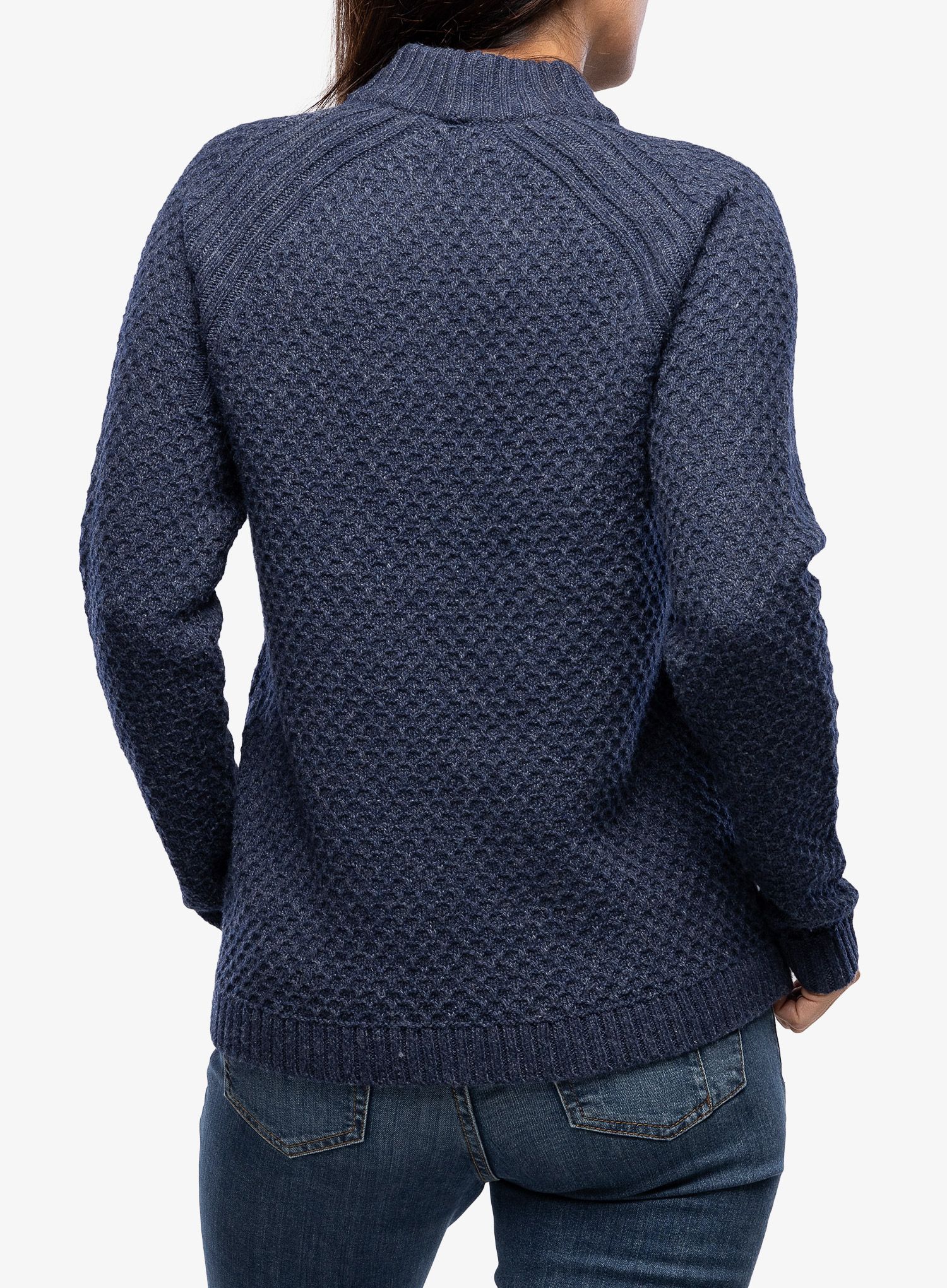 Dámský svetr Royal Robbins Westlands Chunky Mock Neck - deep blue