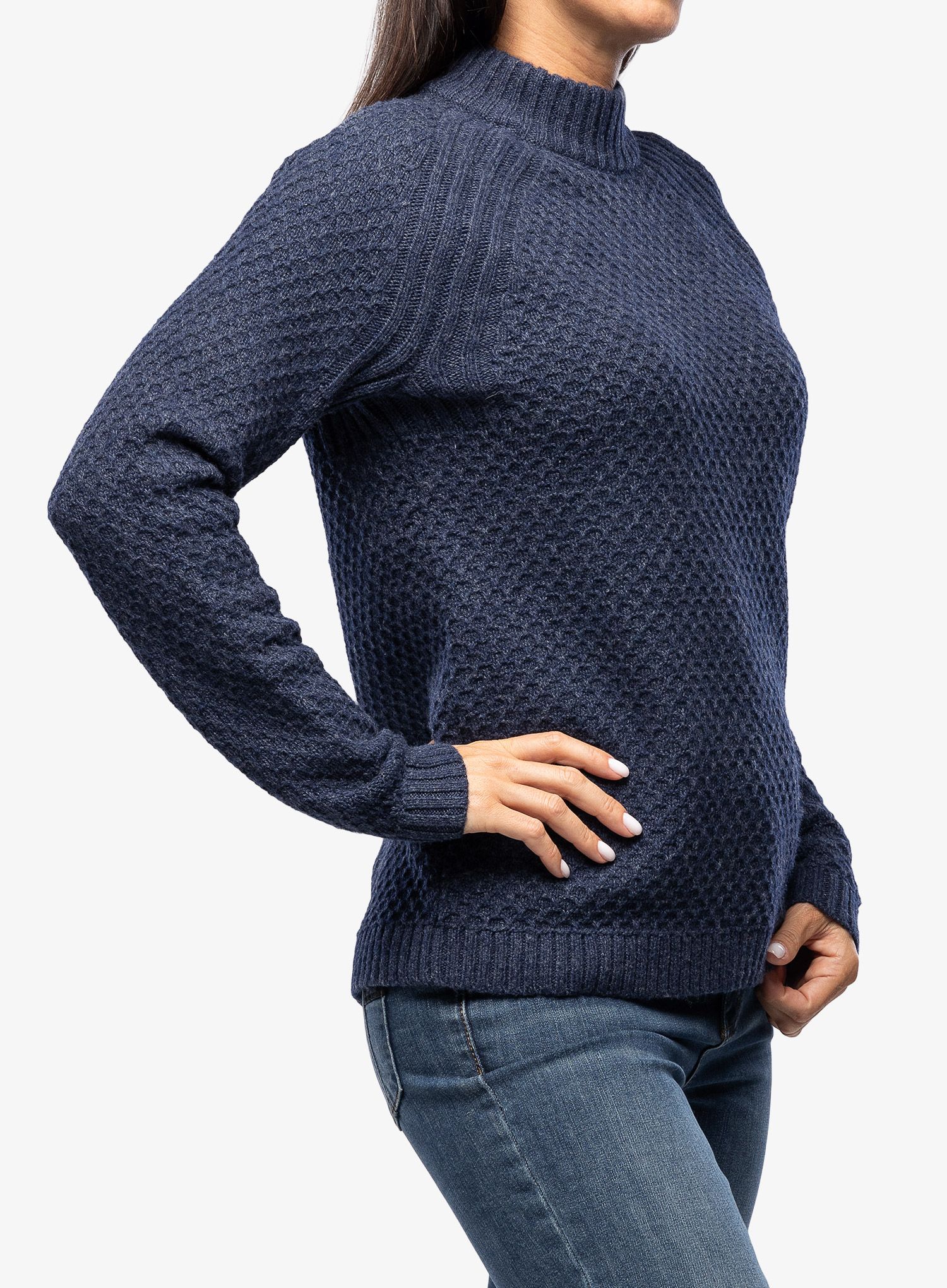 Dámský svetr Royal Robbins Westlands Chunky Mock Neck - deep blue