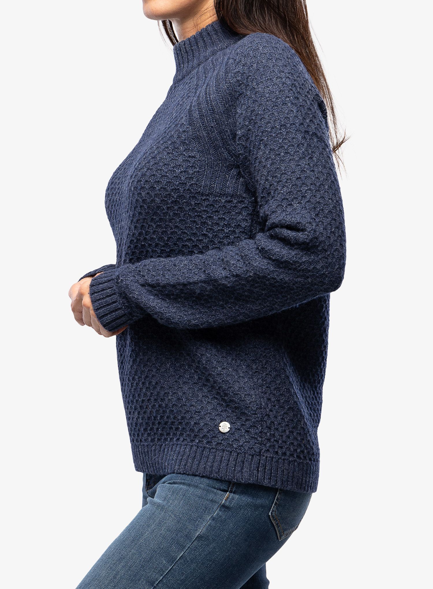 Dámský svetr Royal Robbins Westlands Chunky Mock Neck - deep blue