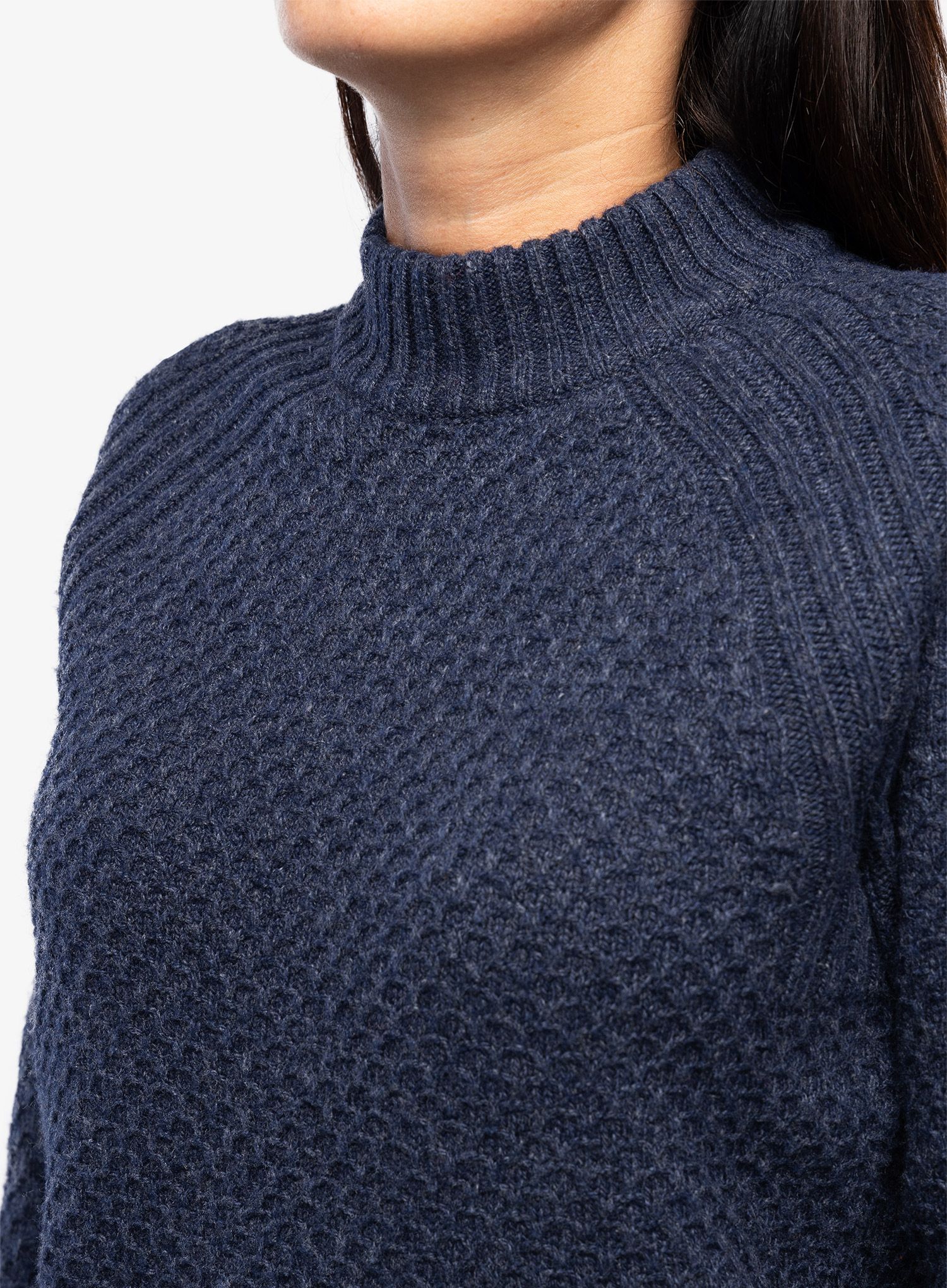 Dámský svetr Royal Robbins Westlands Chunky Mock Neck - deep blue