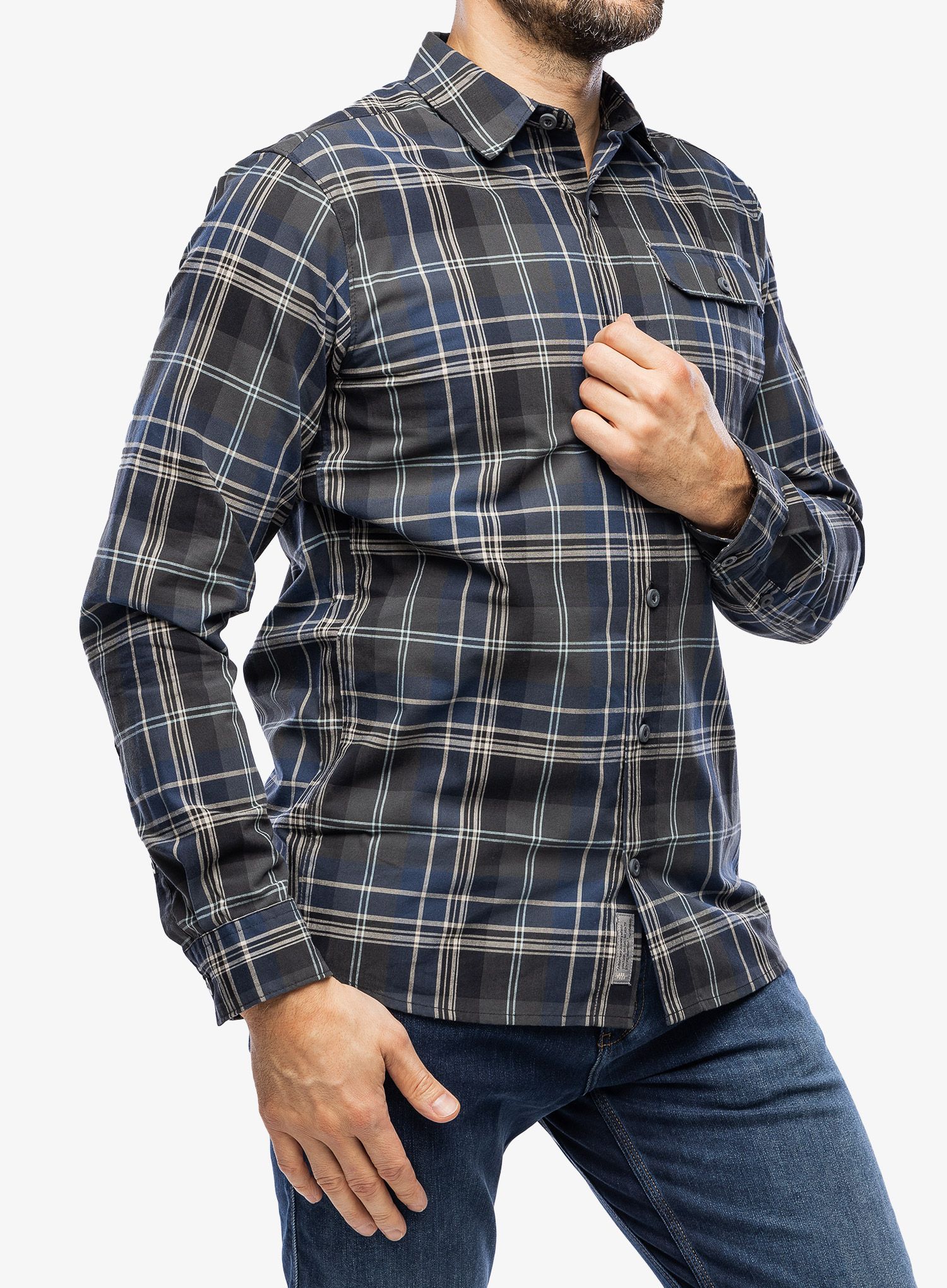Turistická košile Royal Robbins Westlands Plaid L/S - deep blue dobson pld