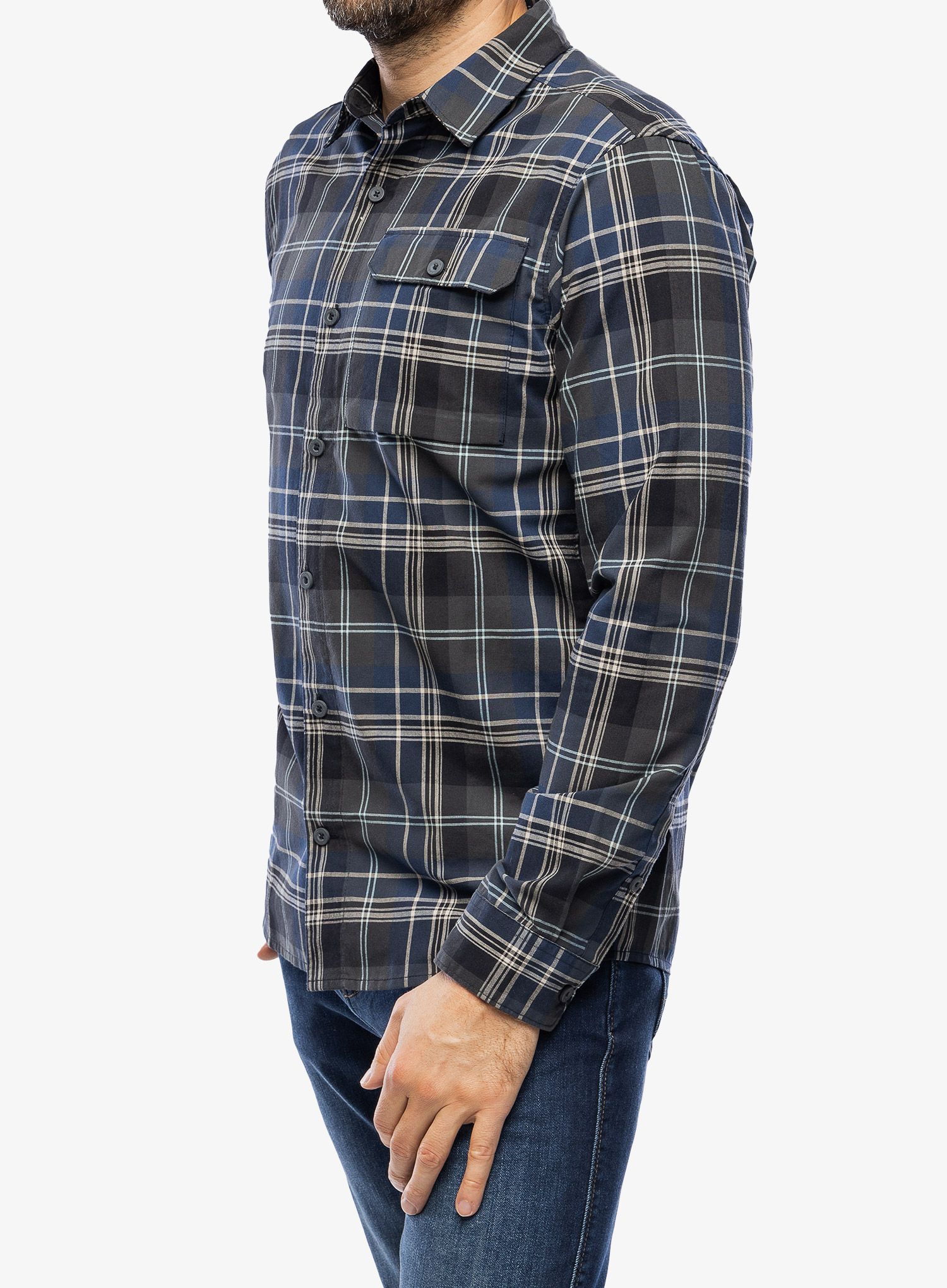 Turistická košile Royal Robbins Westlands Plaid L/S - deep blue dobson pld