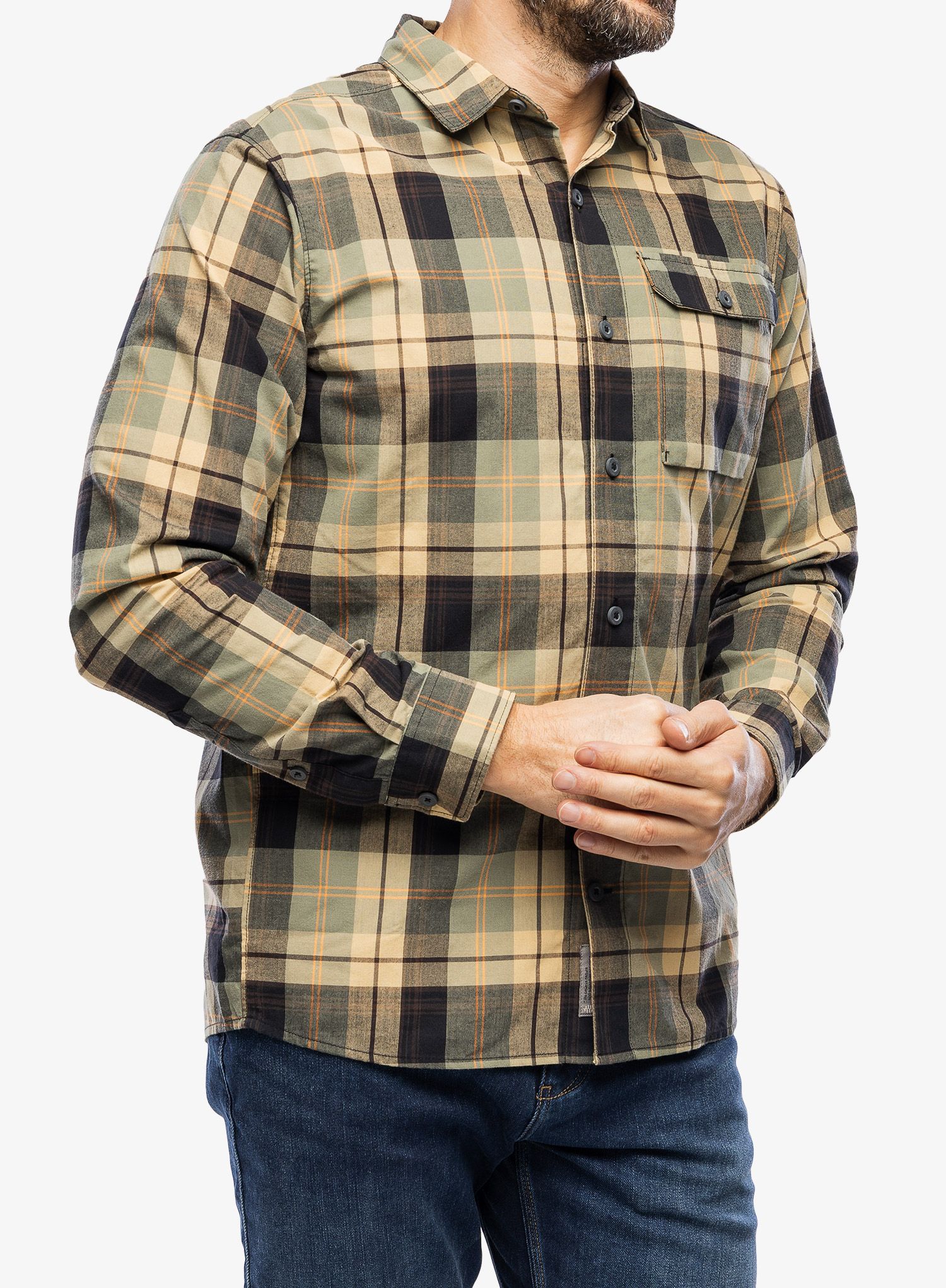 Pánská turistická košile Royal Robbins Westlands Plaid L/S - jet black dobson pld