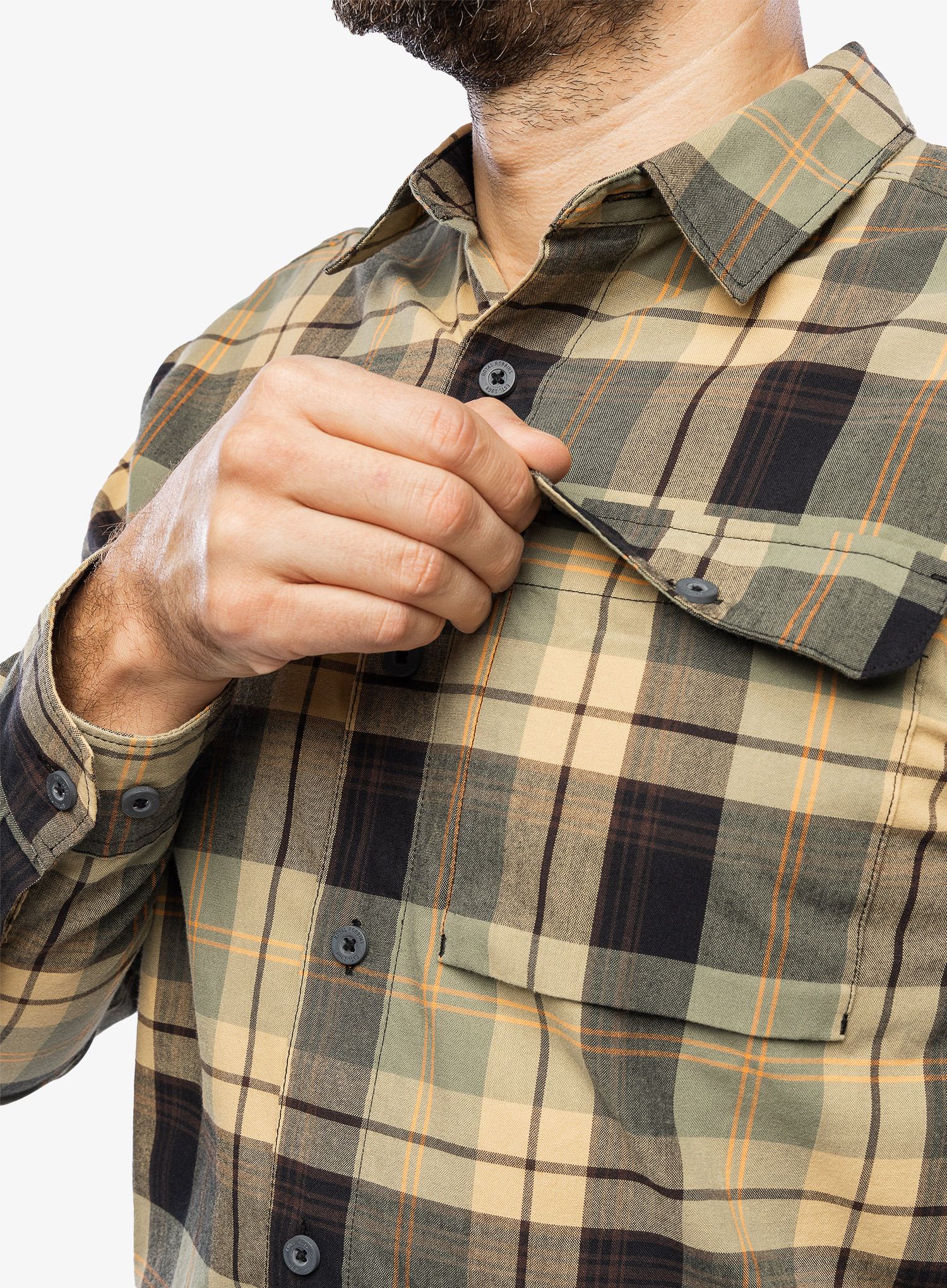 Pánská turistická košile Royal Robbins Westlands Plaid L/S - jet black dobson pld