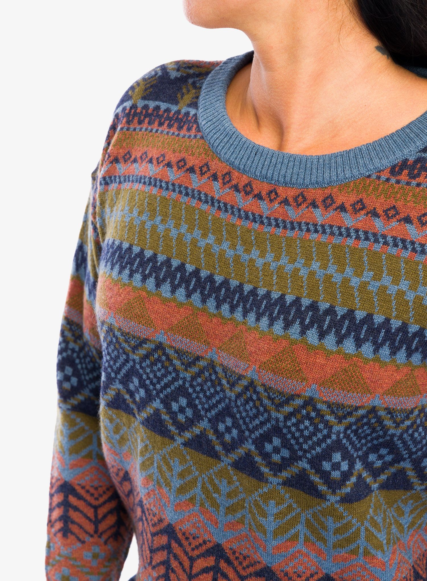 Dámský svetr Royal Robbins Westlands Relaxed Pullover - deep blue vernal falls pt