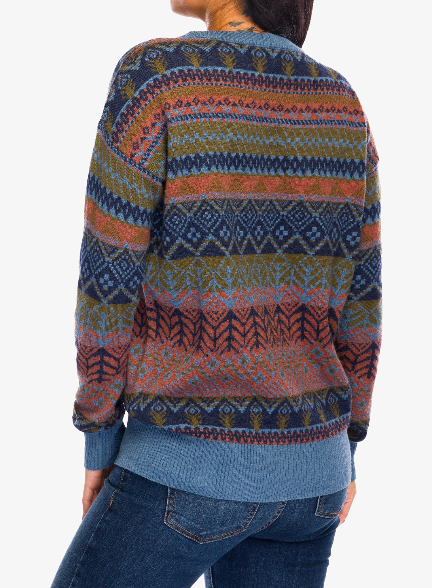 Dámský svetr Royal Robbins Westlands Relaxed Pullover - deep blue vernal falls pt