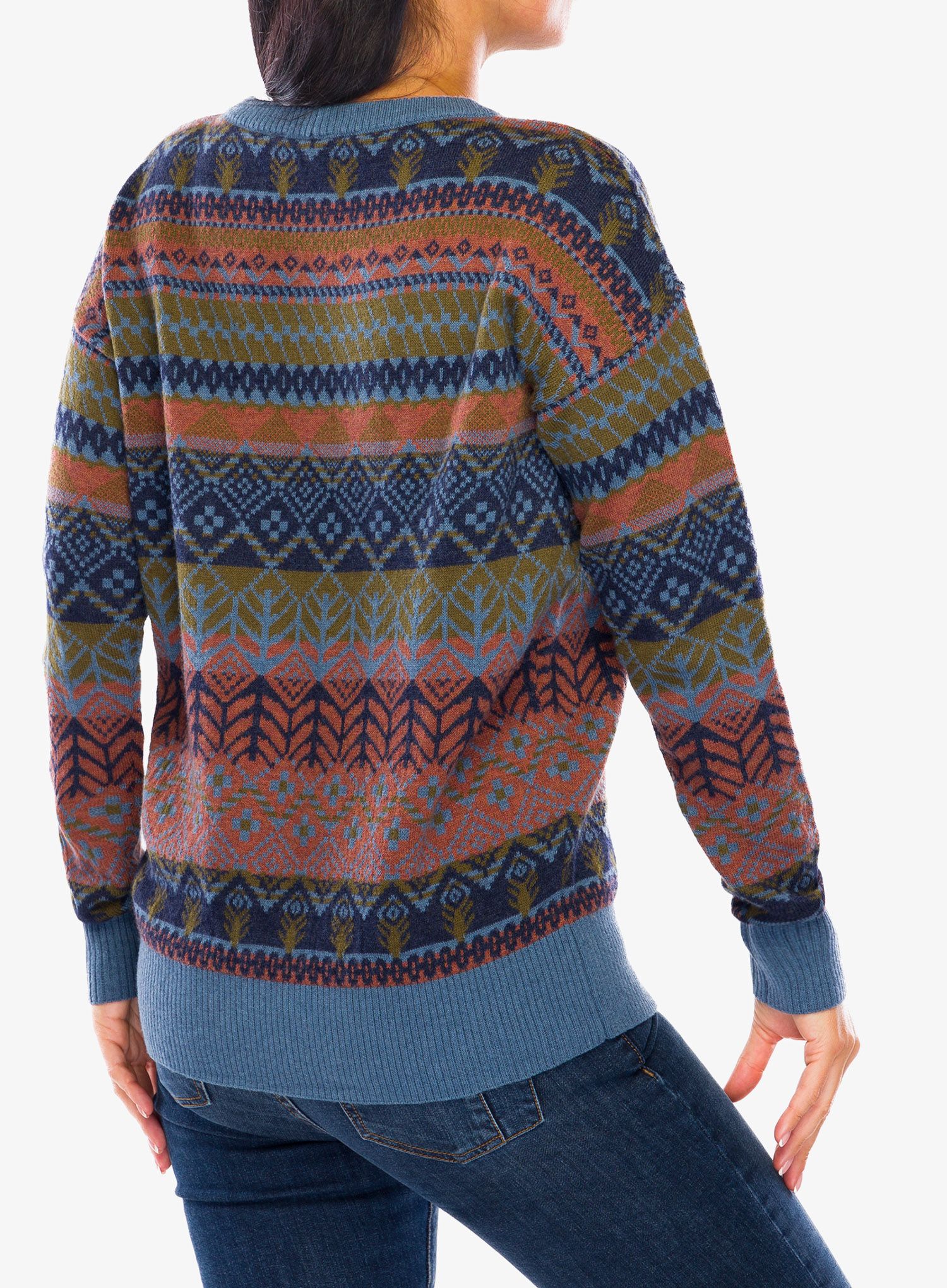 Dámský svetr Royal Robbins Westlands Relaxed Pullover - deep blue vernal falls pt