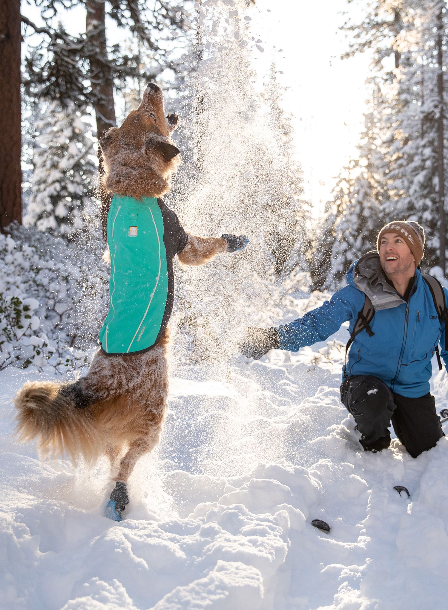 Pláštěnka pro psa Ruffwear Cloud Chaser Dog Jacket - aurora teal