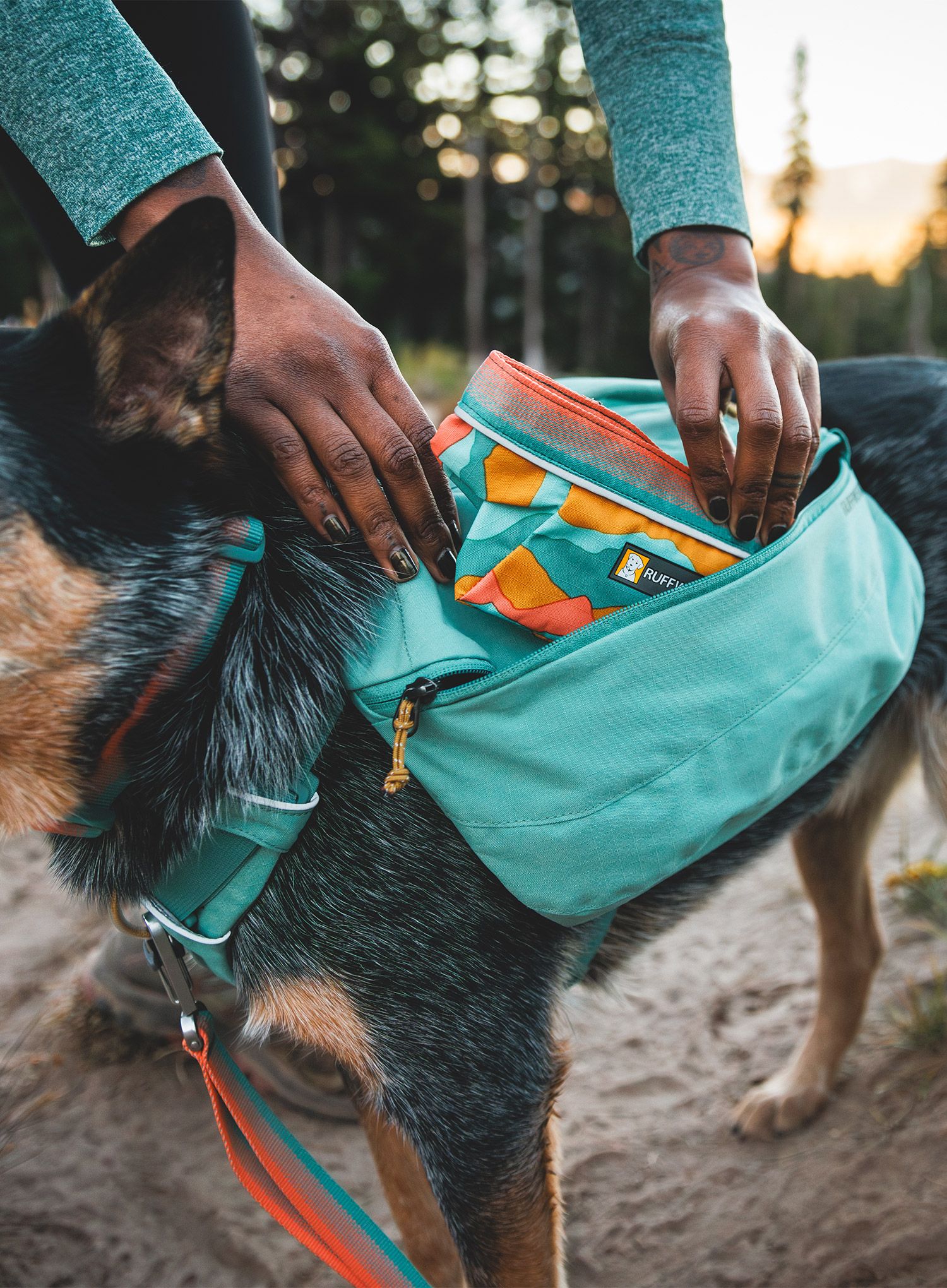 Batoh pro psa Ruffwear Front Range Day Pack - river rock green