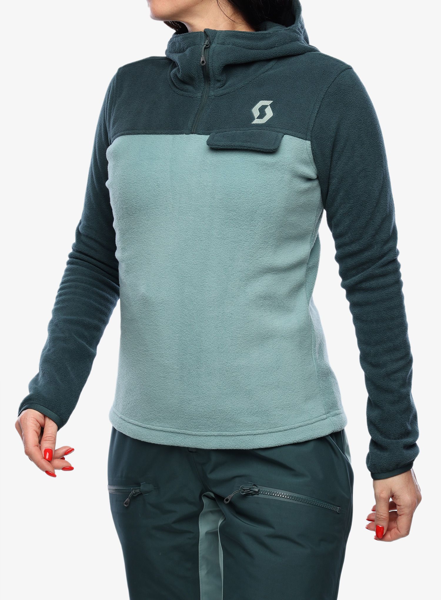 Fleece mikina dámská SCOTT Defined Original Fleece Pullover - aruba green/northern mint