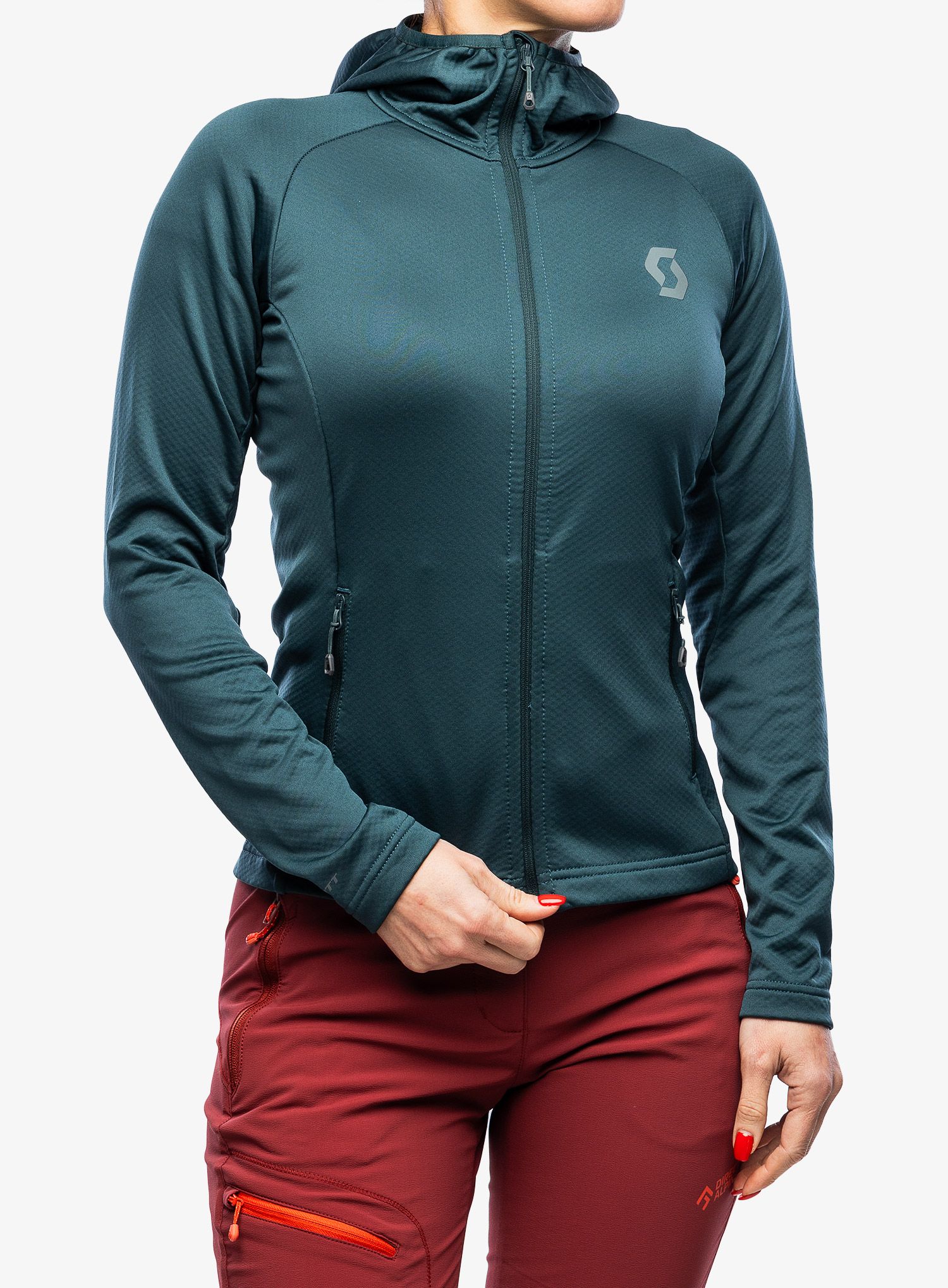 Fleece mikina dámská SCOTT Defined Tech Hoody - green